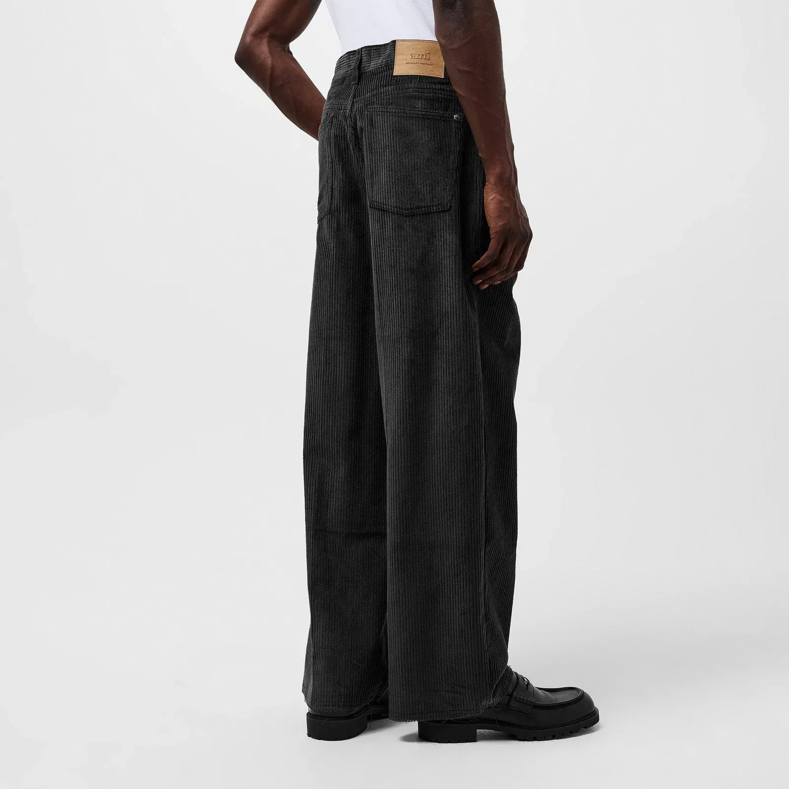 Jumbo Cord Textured Straight Leg Trousers