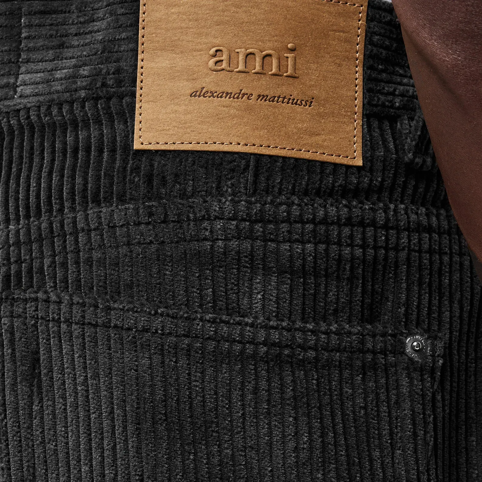 Jumbo Cord Textured Straight Leg Trousers