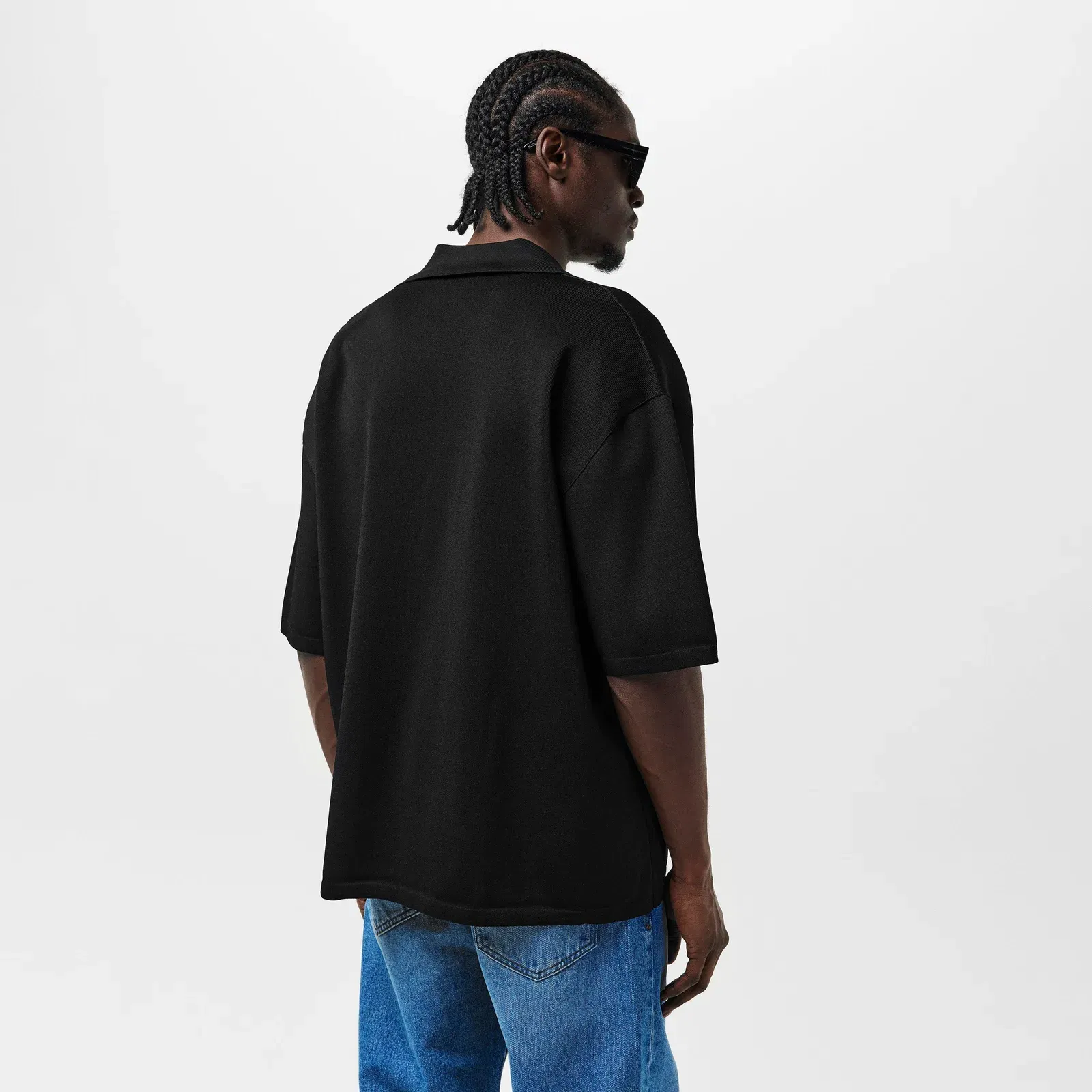 Knitted Short-Sleeve Polo Shirt