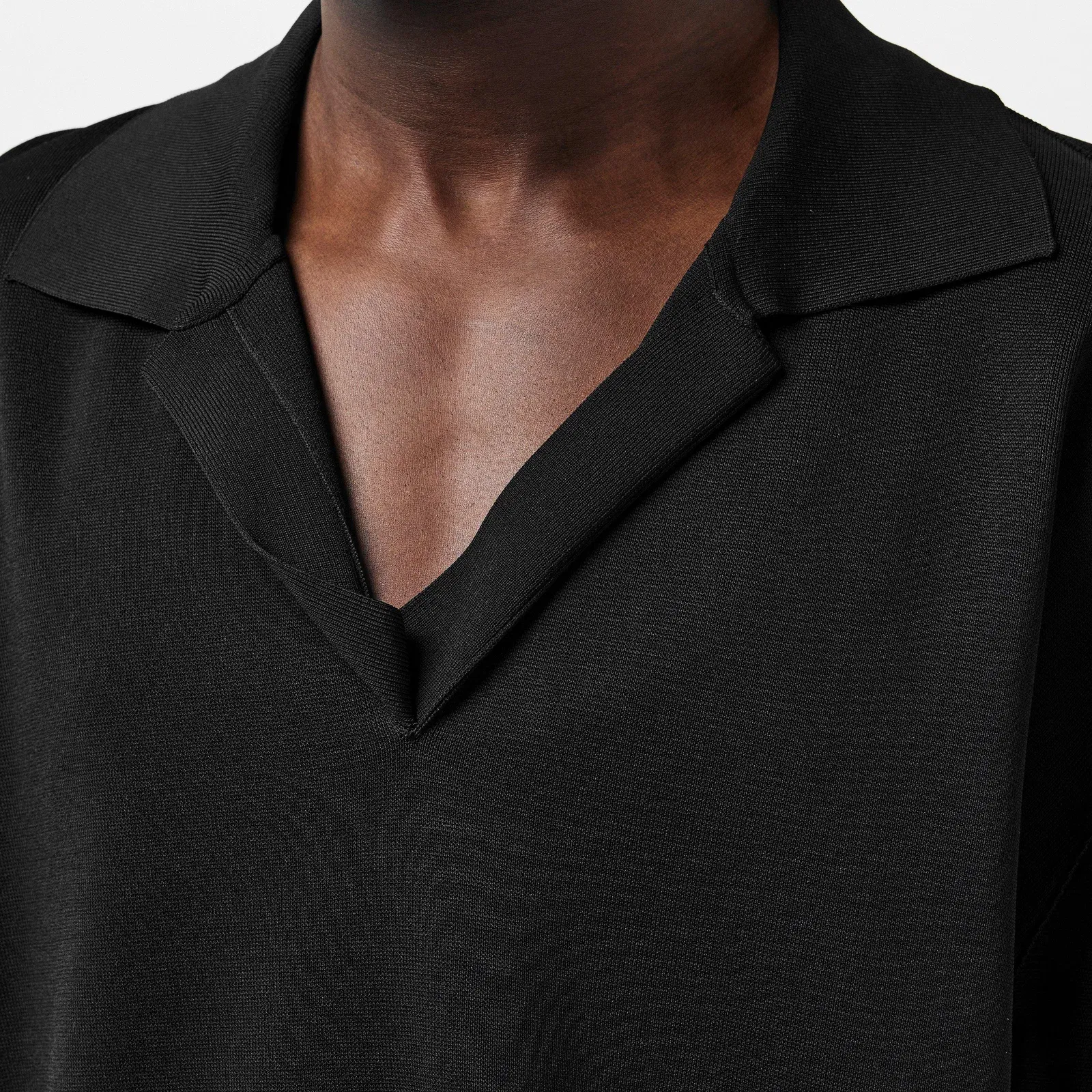 Knitted Short-Sleeve Polo Shirt