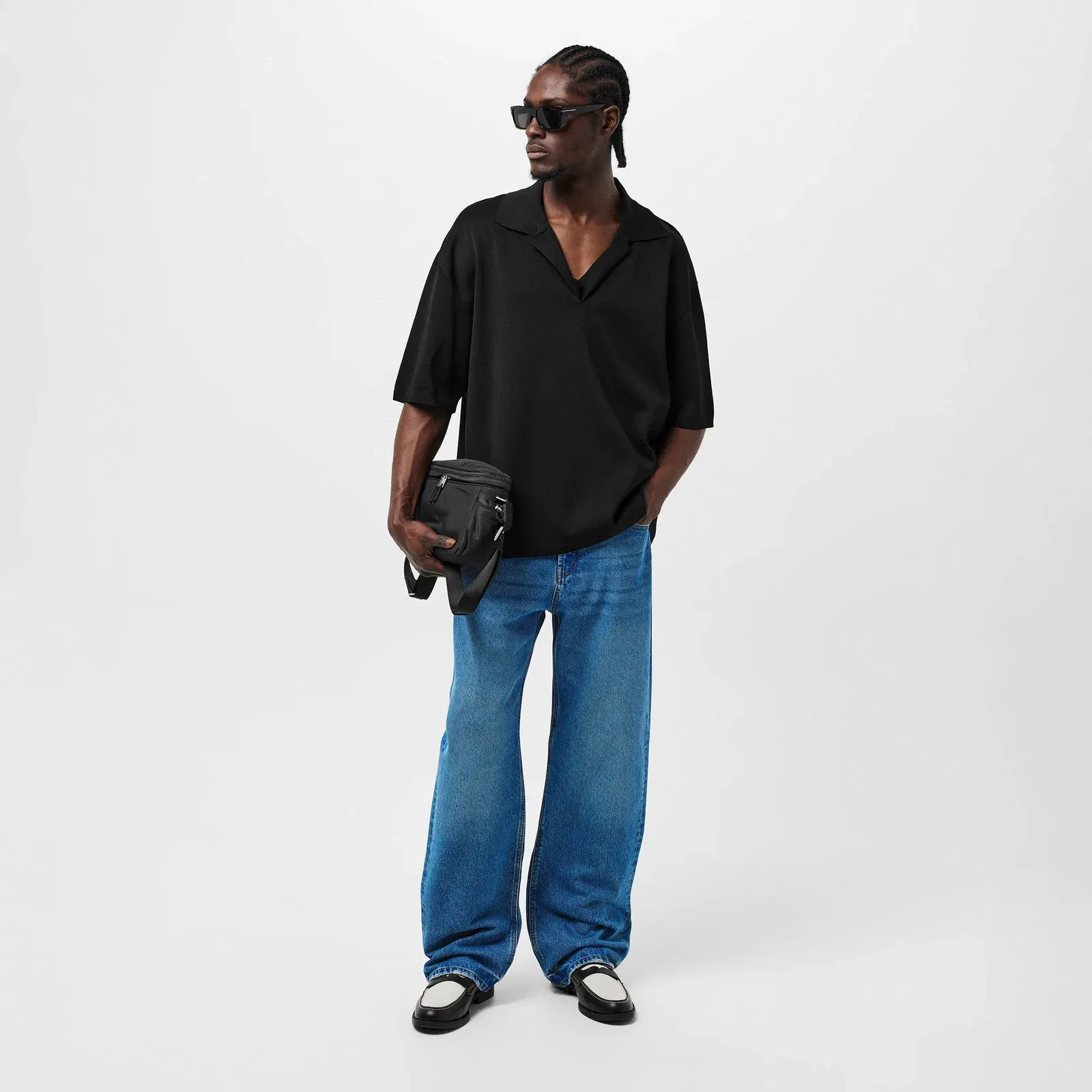Knitted Short-Sleeve Polo Shirt
