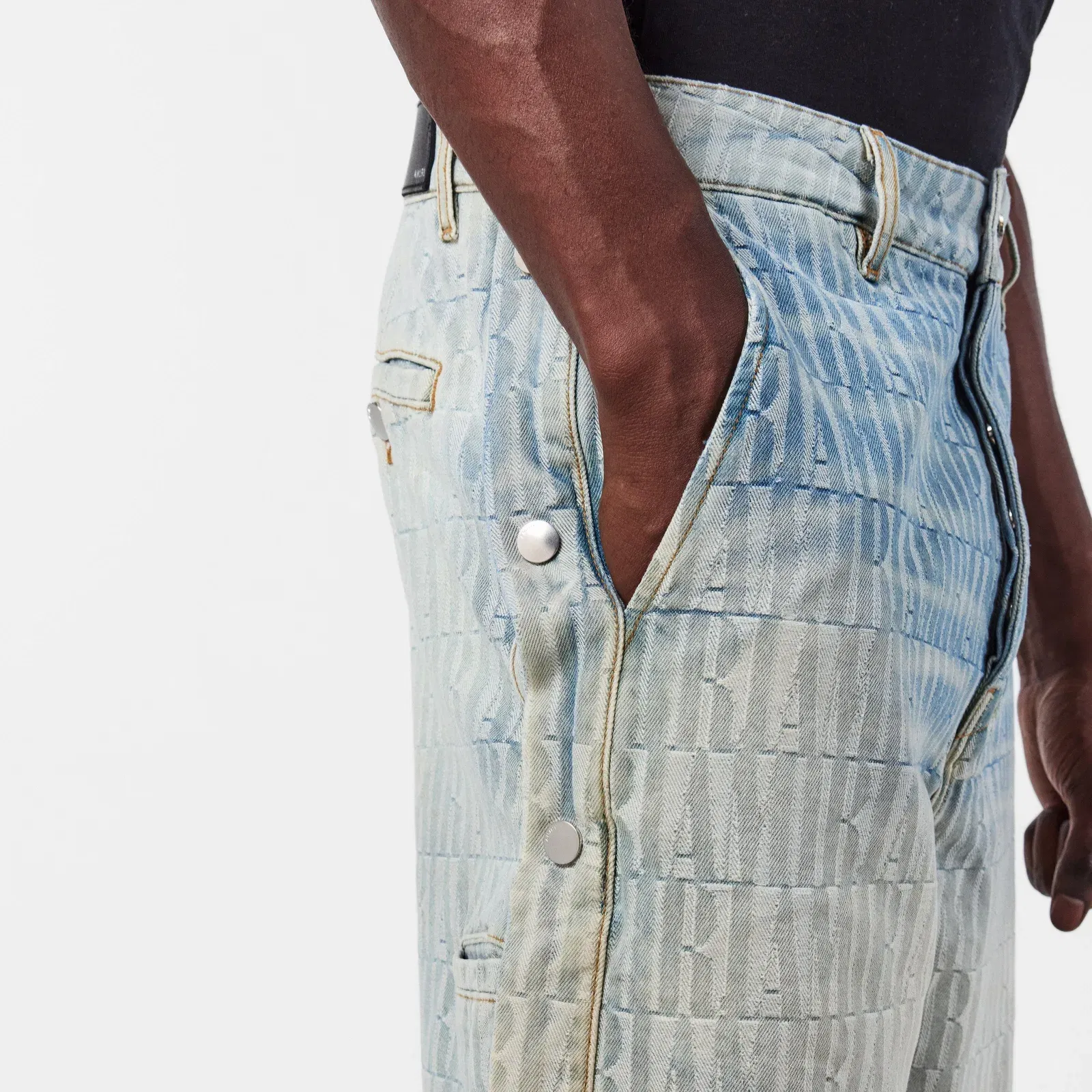 Jacquard Denim Shorts