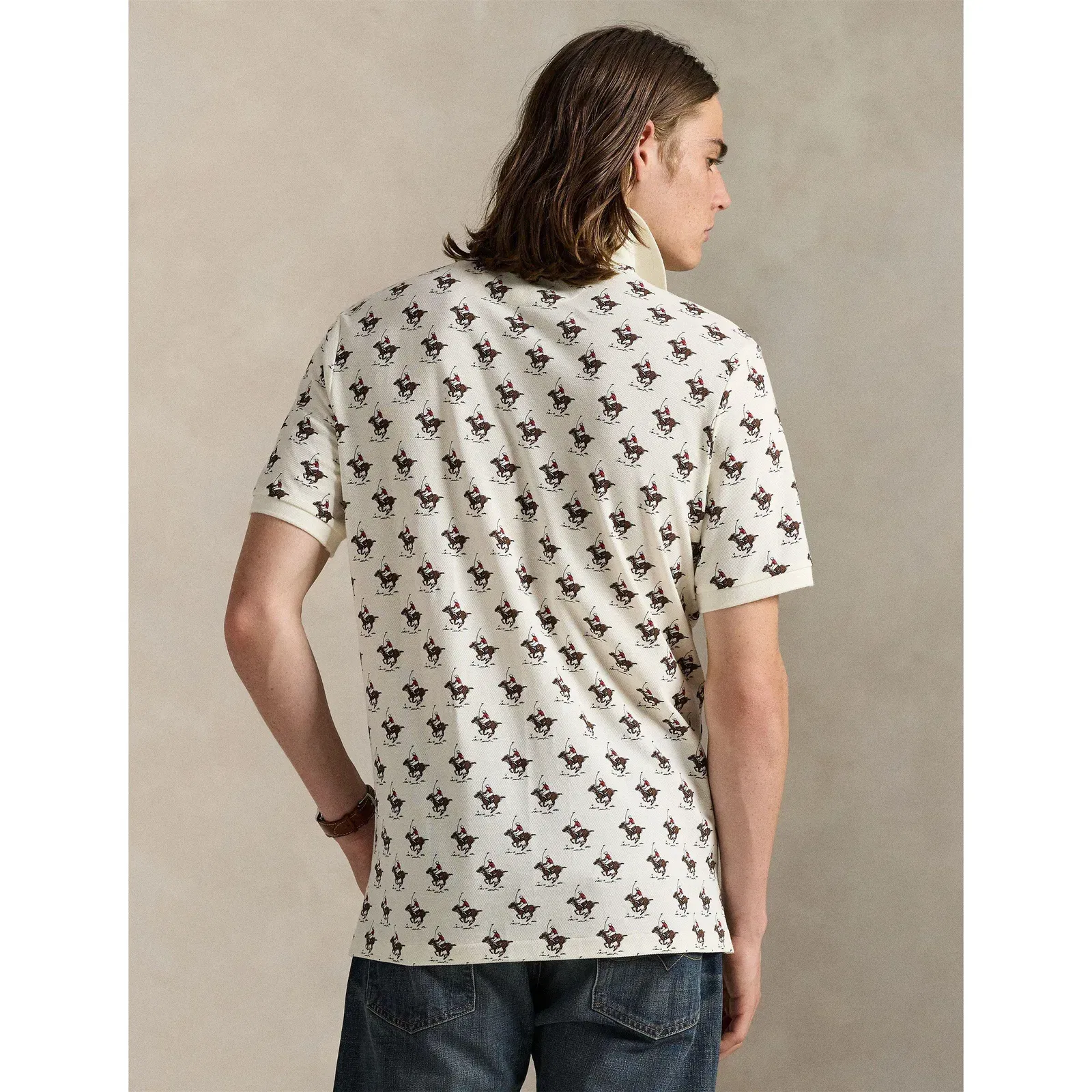 Embroidered Horse Logo Short Sleeve Shirt