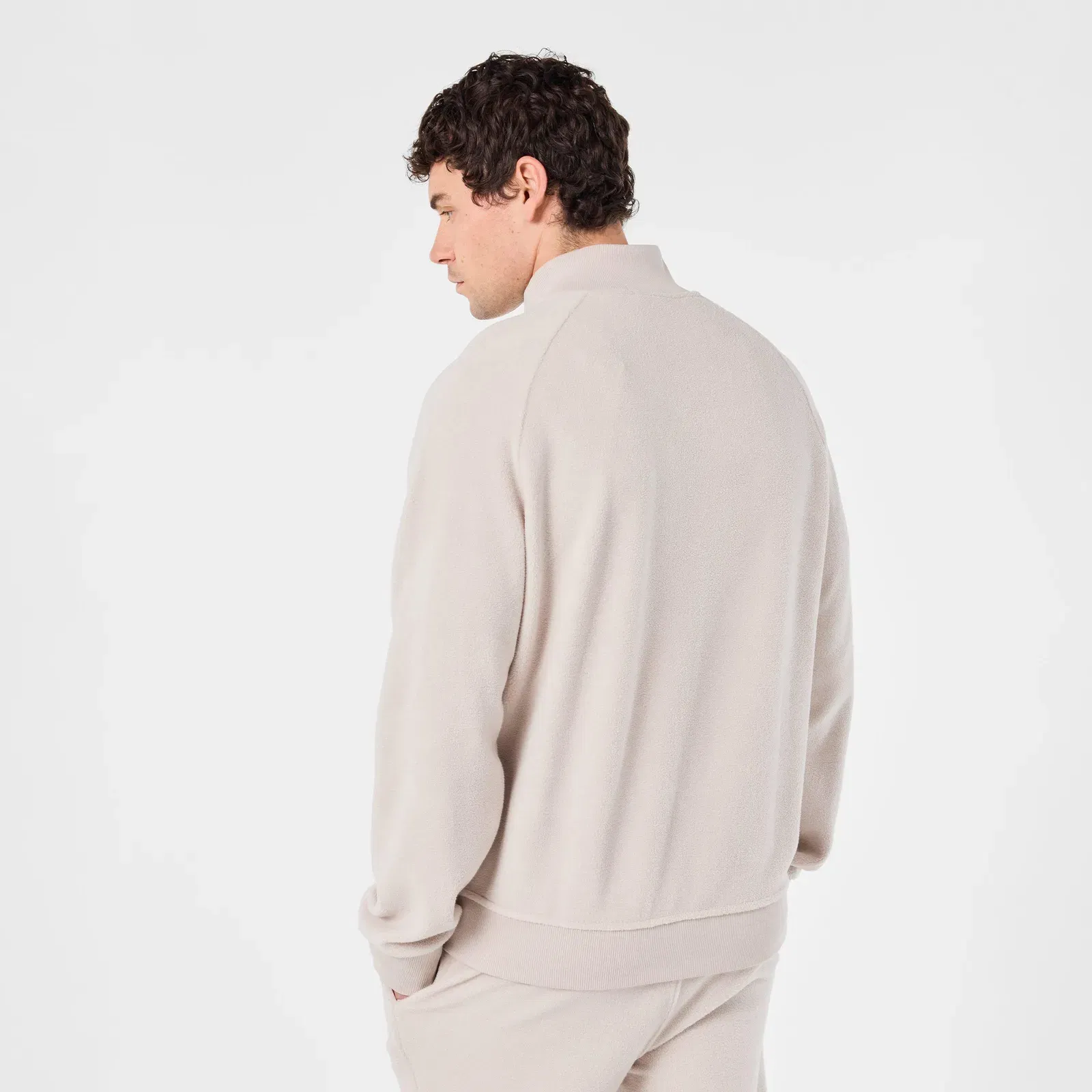Lounge Full-Zip Mock Neck Top