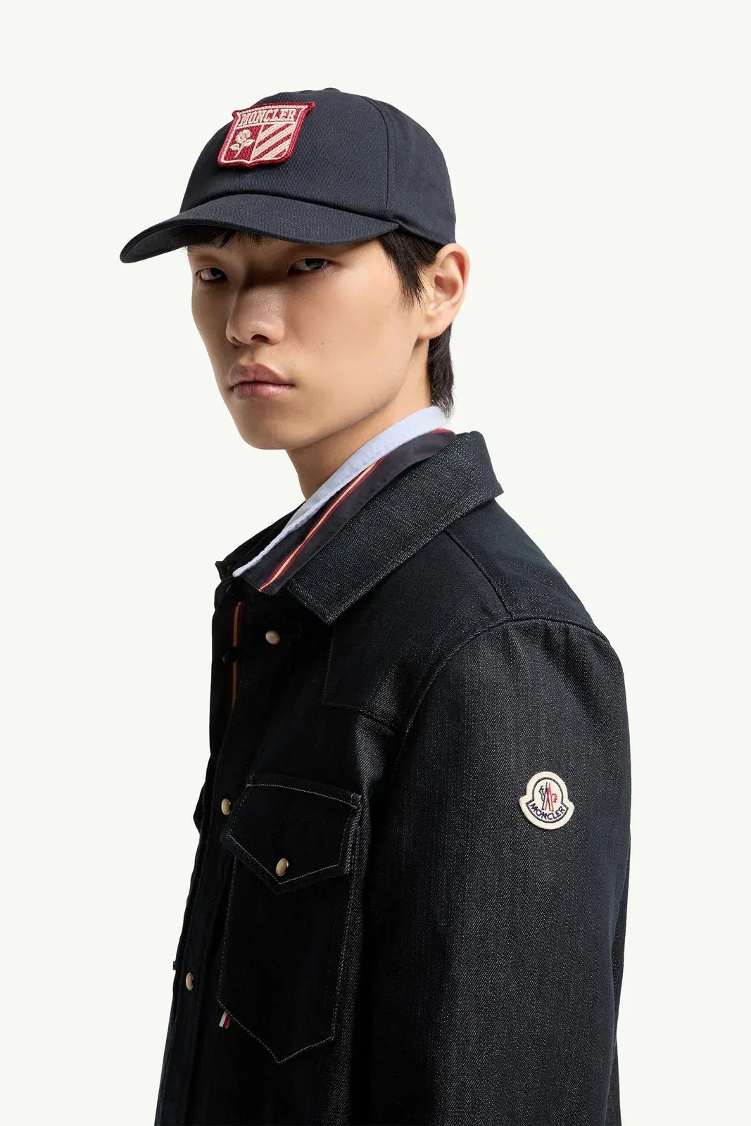 Moncler Denim Long Sleeve Shirt Denim Blue Denim Blue