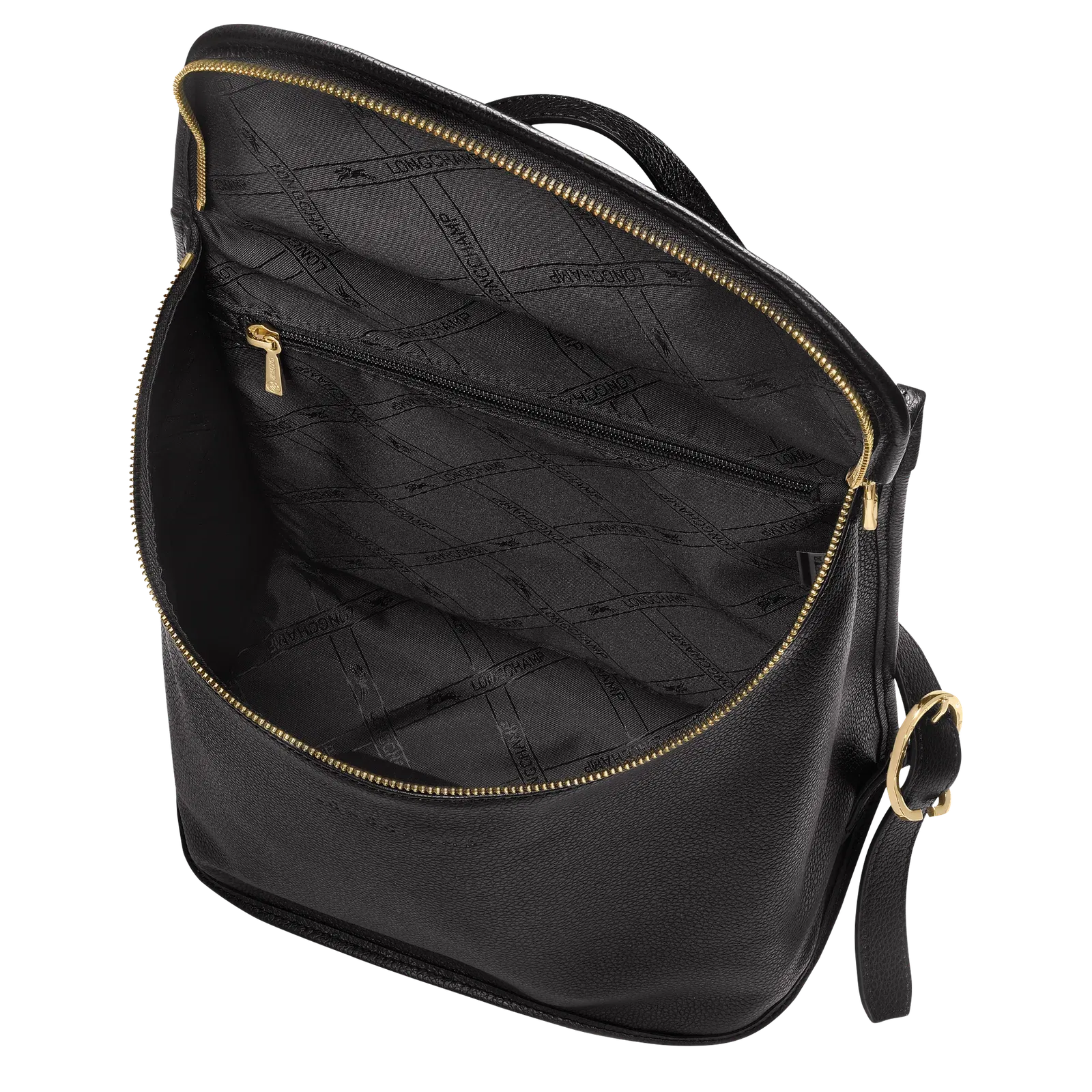 Longchamp Le Foulonné M Backpack Black