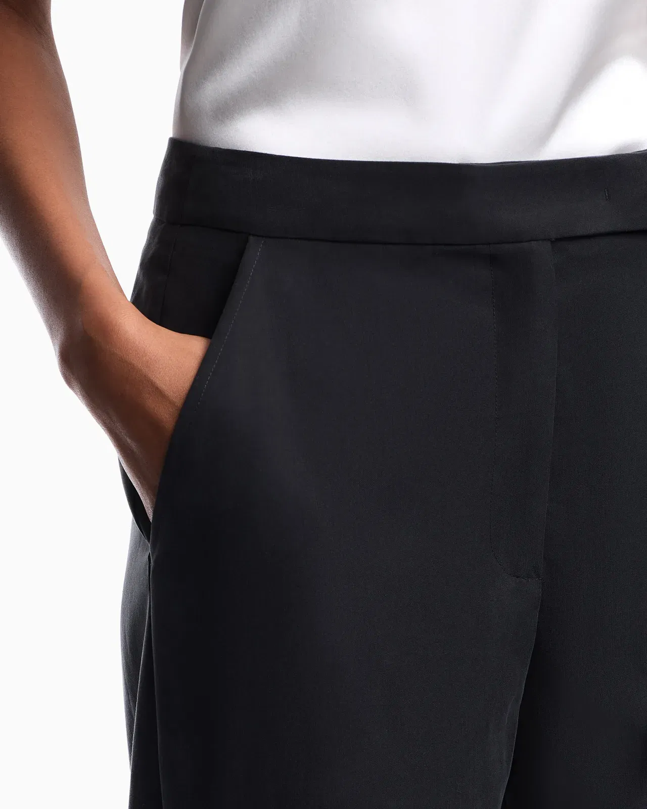 Emporio Armani Crepe palazzo trousers