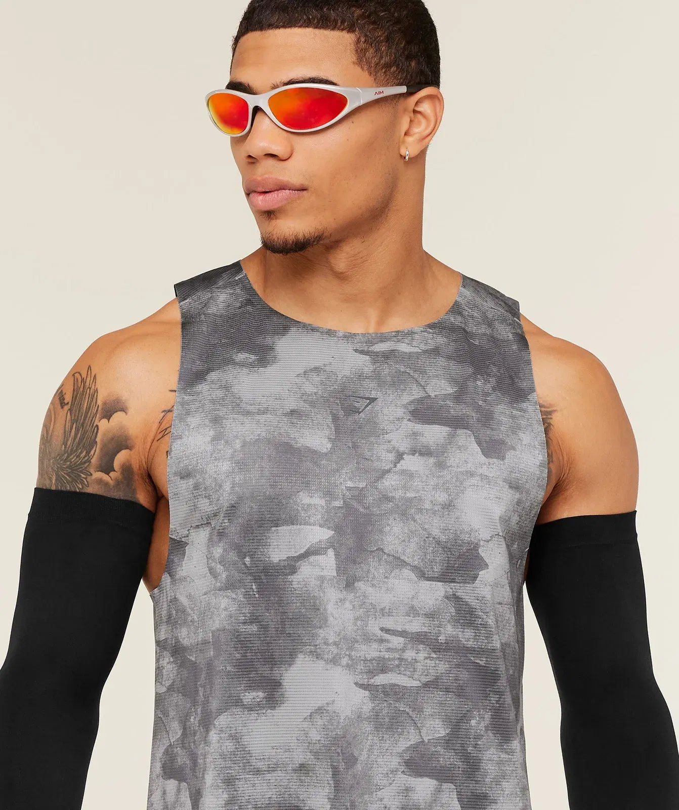 Gymshark Running Elite Tank - Smokey Grey/Black