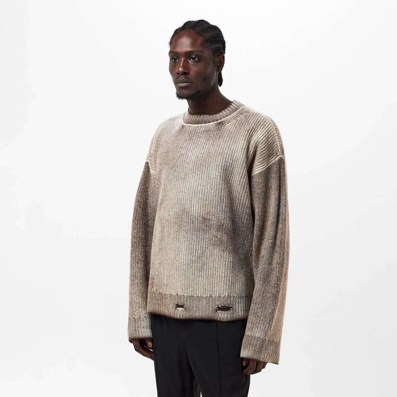 Reversible Knitted Crew Neck Jumper