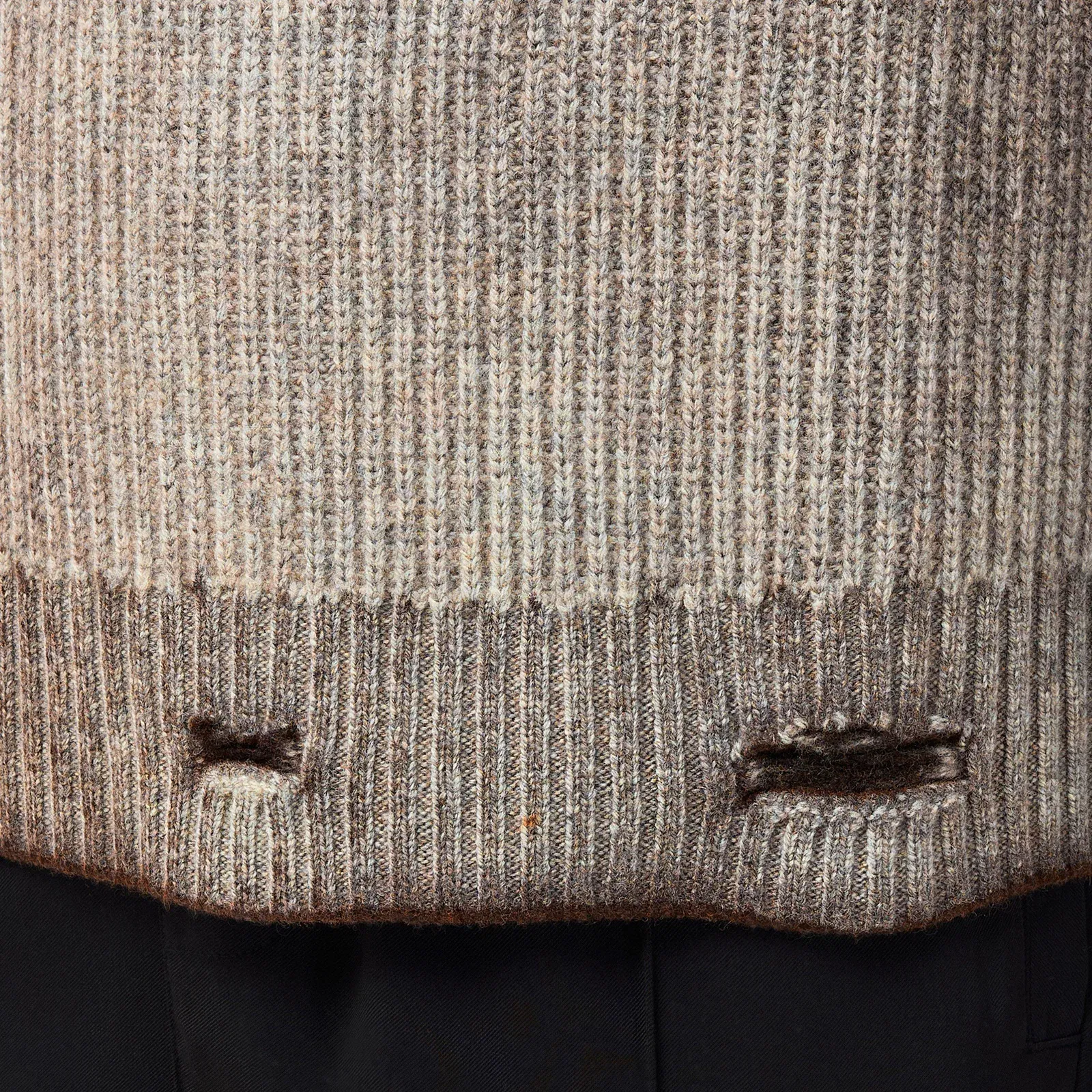 Reversible Knitted Crew Neck Jumper