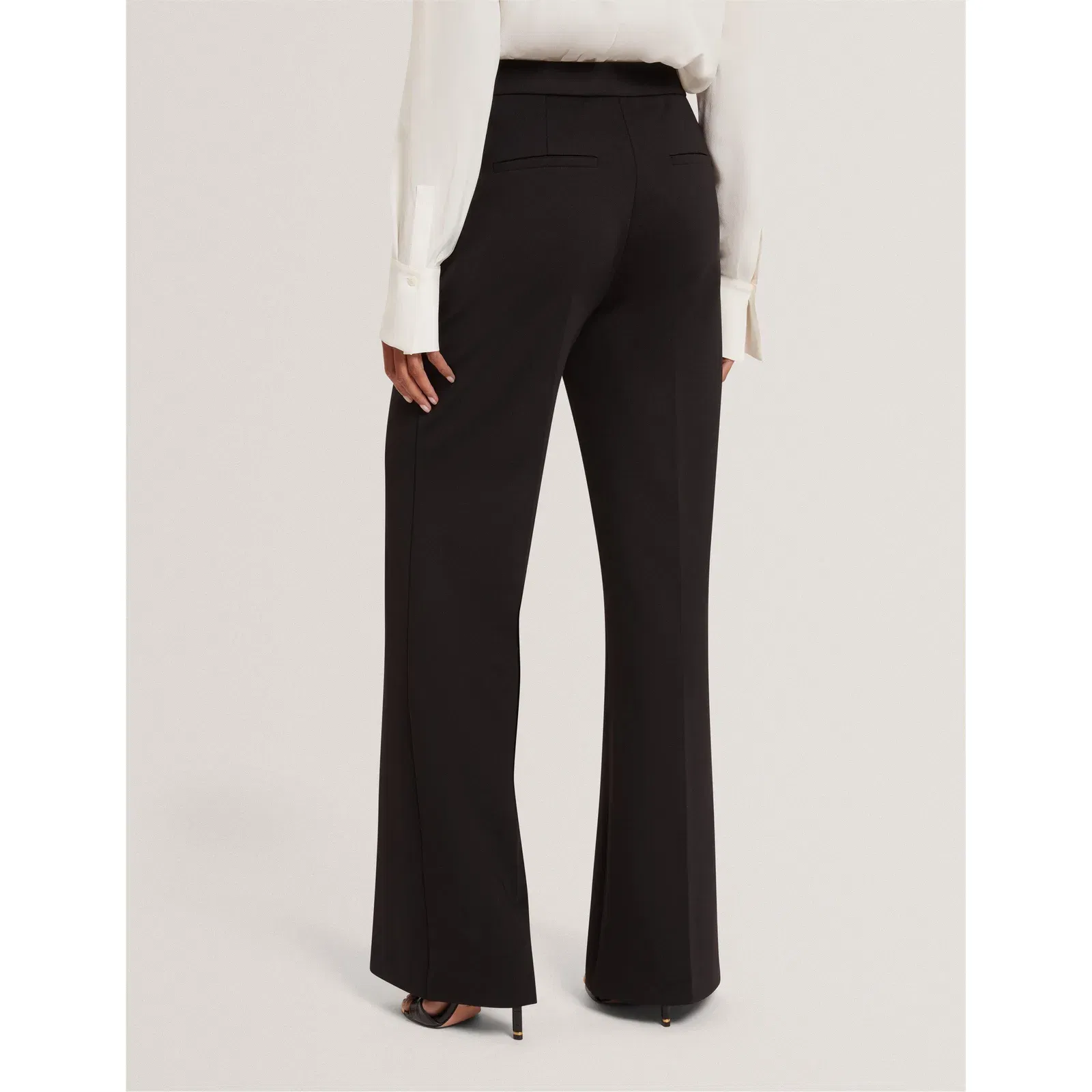 High-Waist Flared Trousers