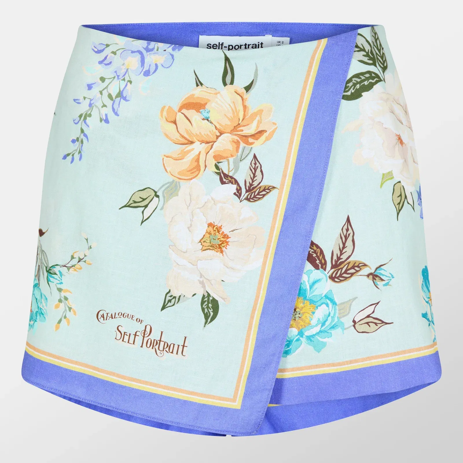 Floral High-Waisted Tailored Shorts