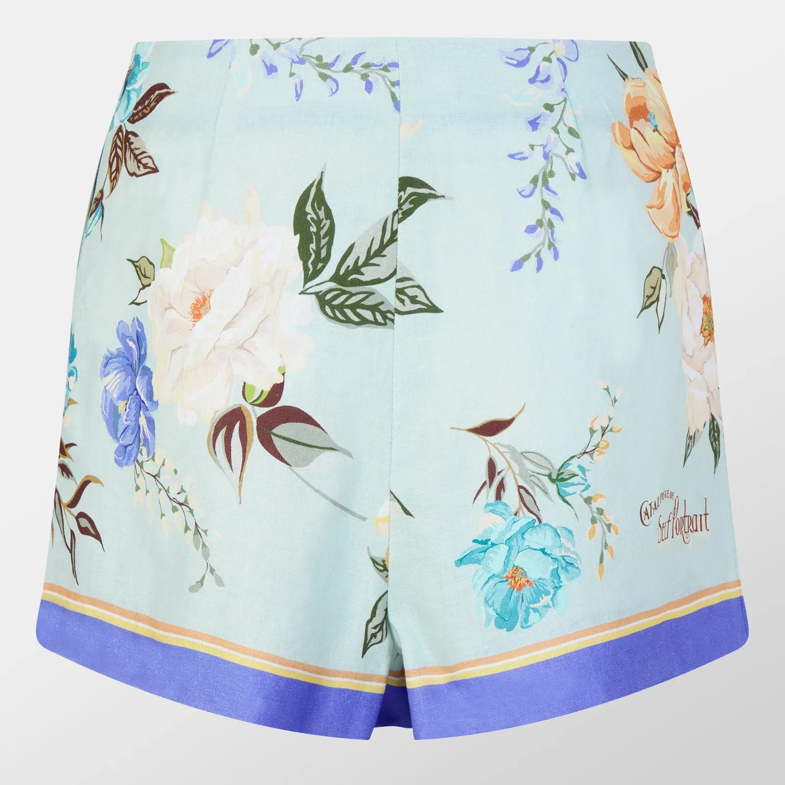 Floral High-Waisted Tailored Shorts