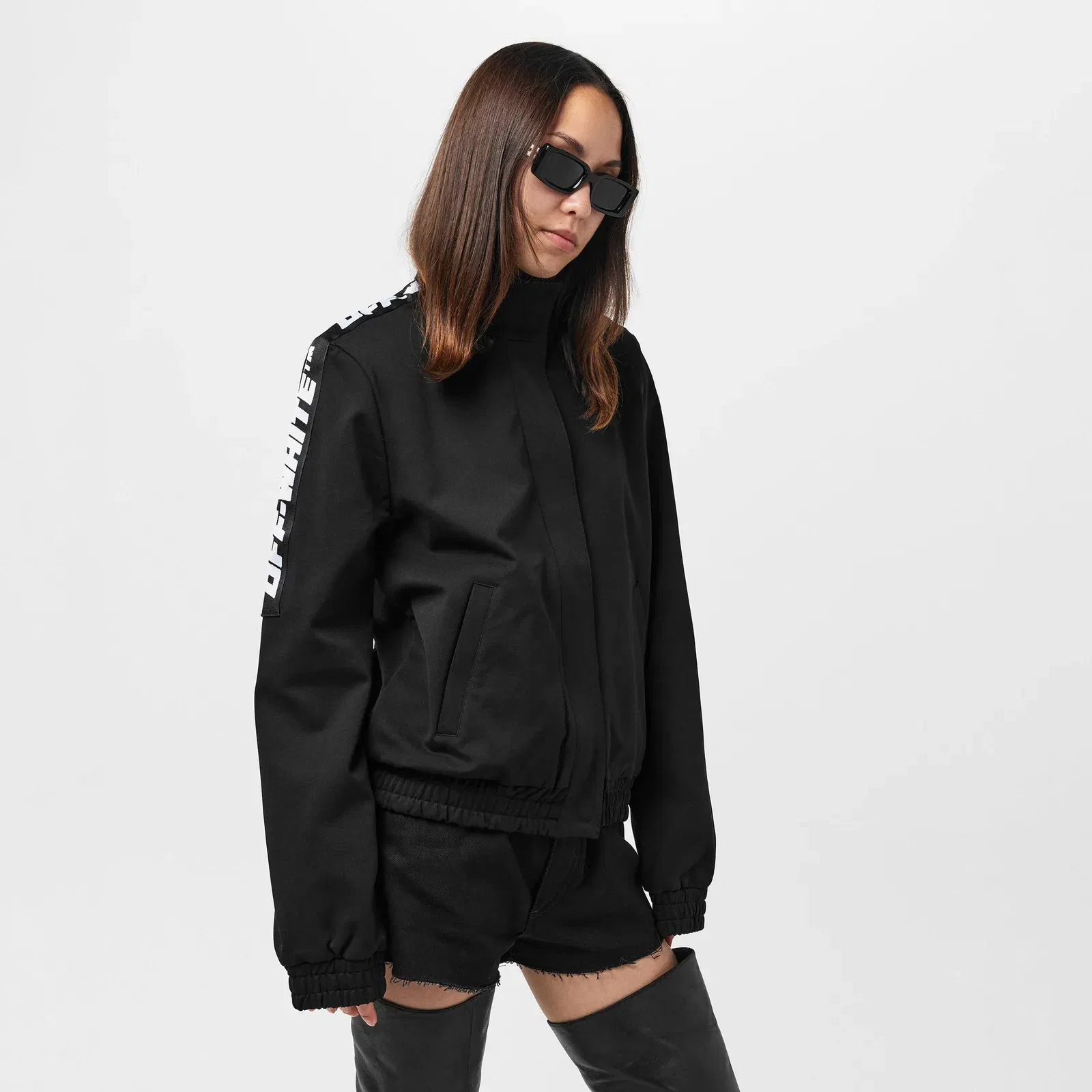 - Weather-Resistant Cropped Short Puffer Jacket