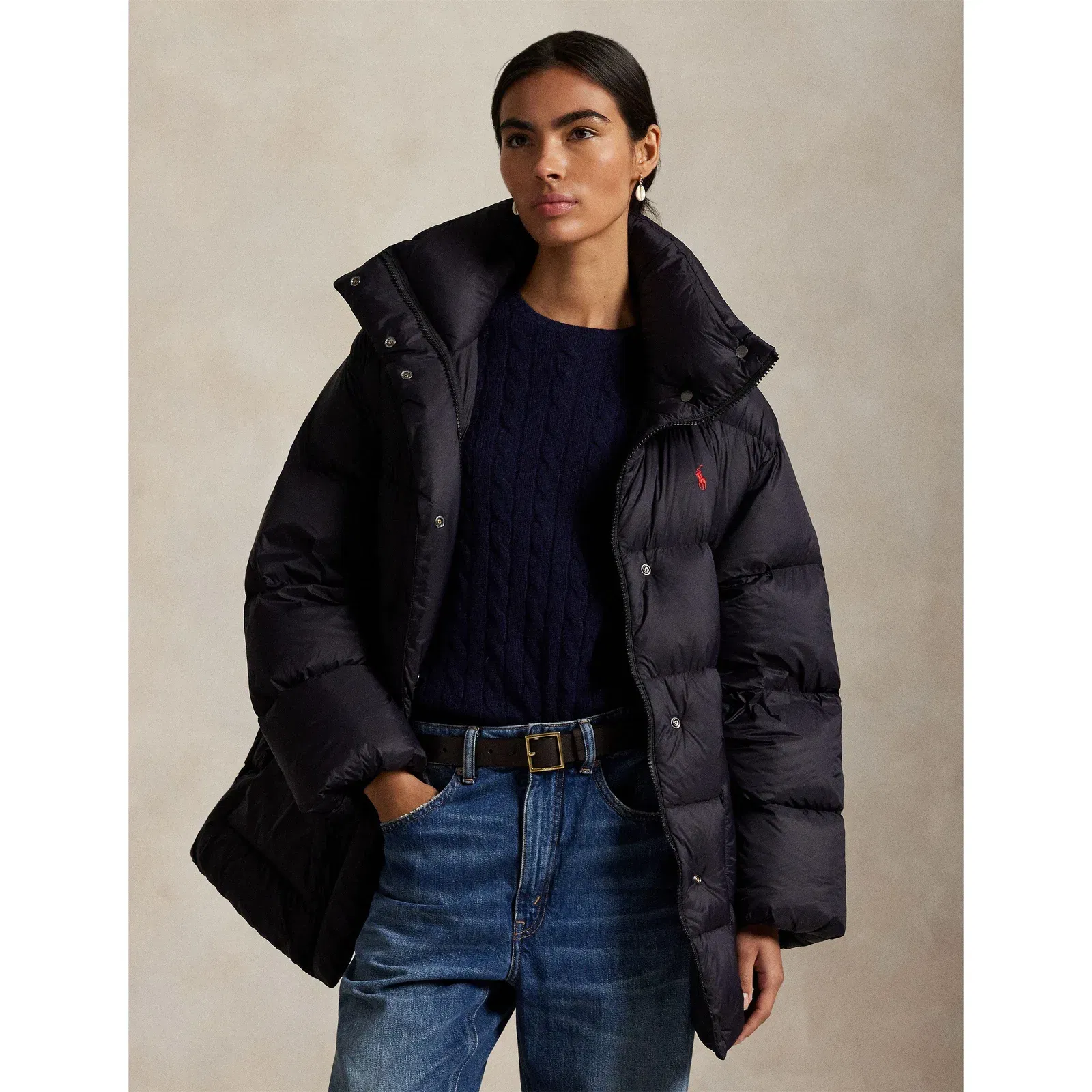 Quilted Hip-Length Short Puffer Jacket