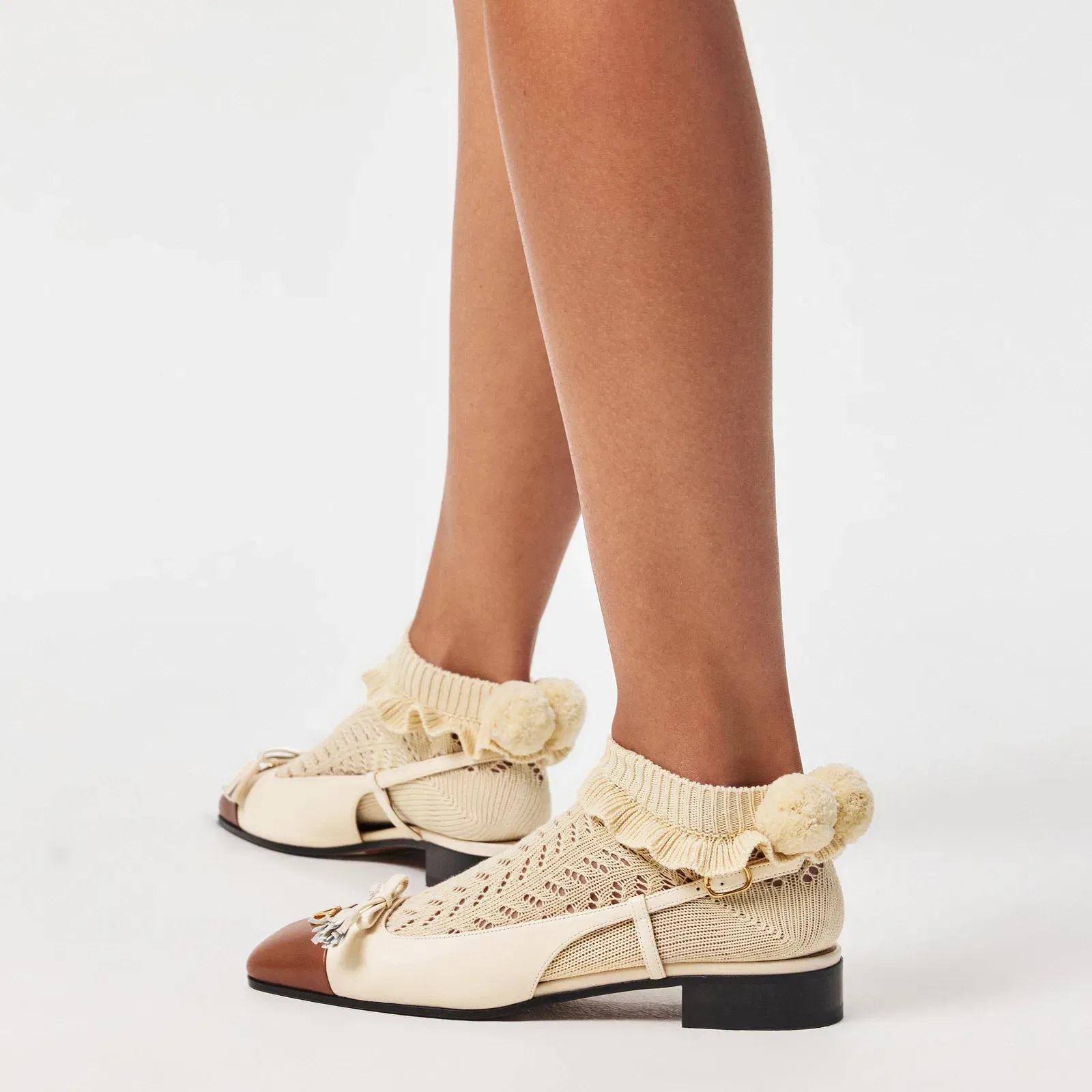 Pom Crew Socks