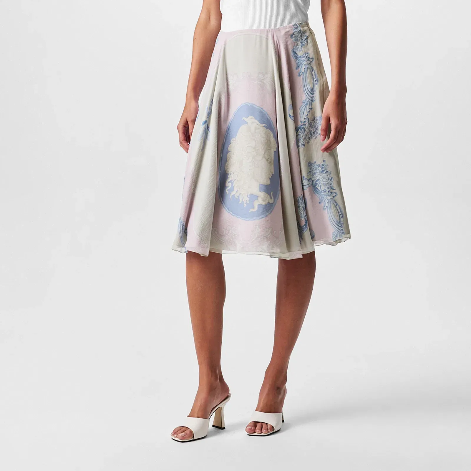 Silk Midi Skirt