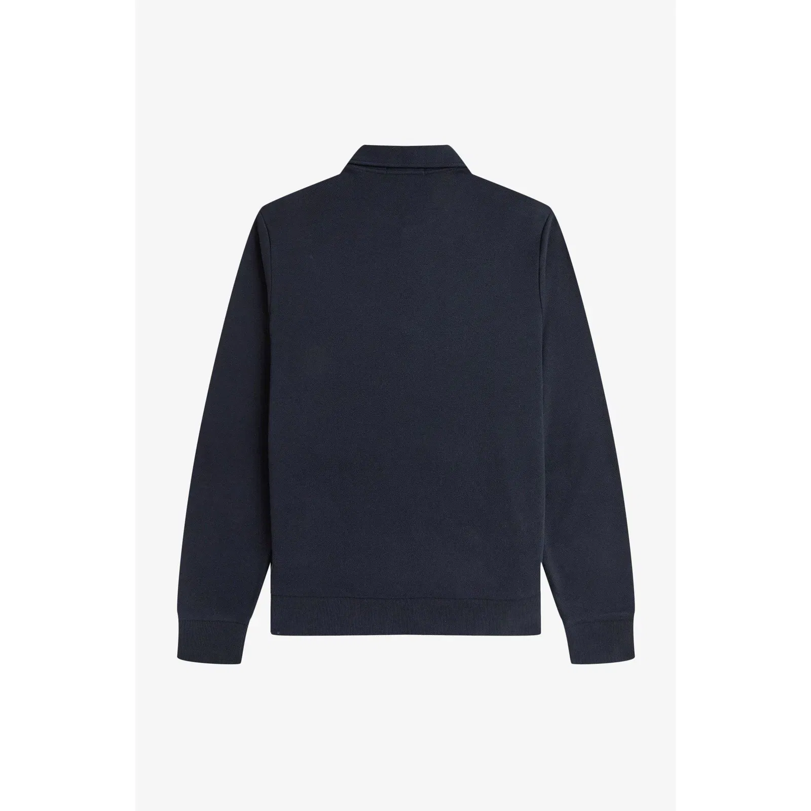 Badge Collar Ribbed Crew Sweatshirt