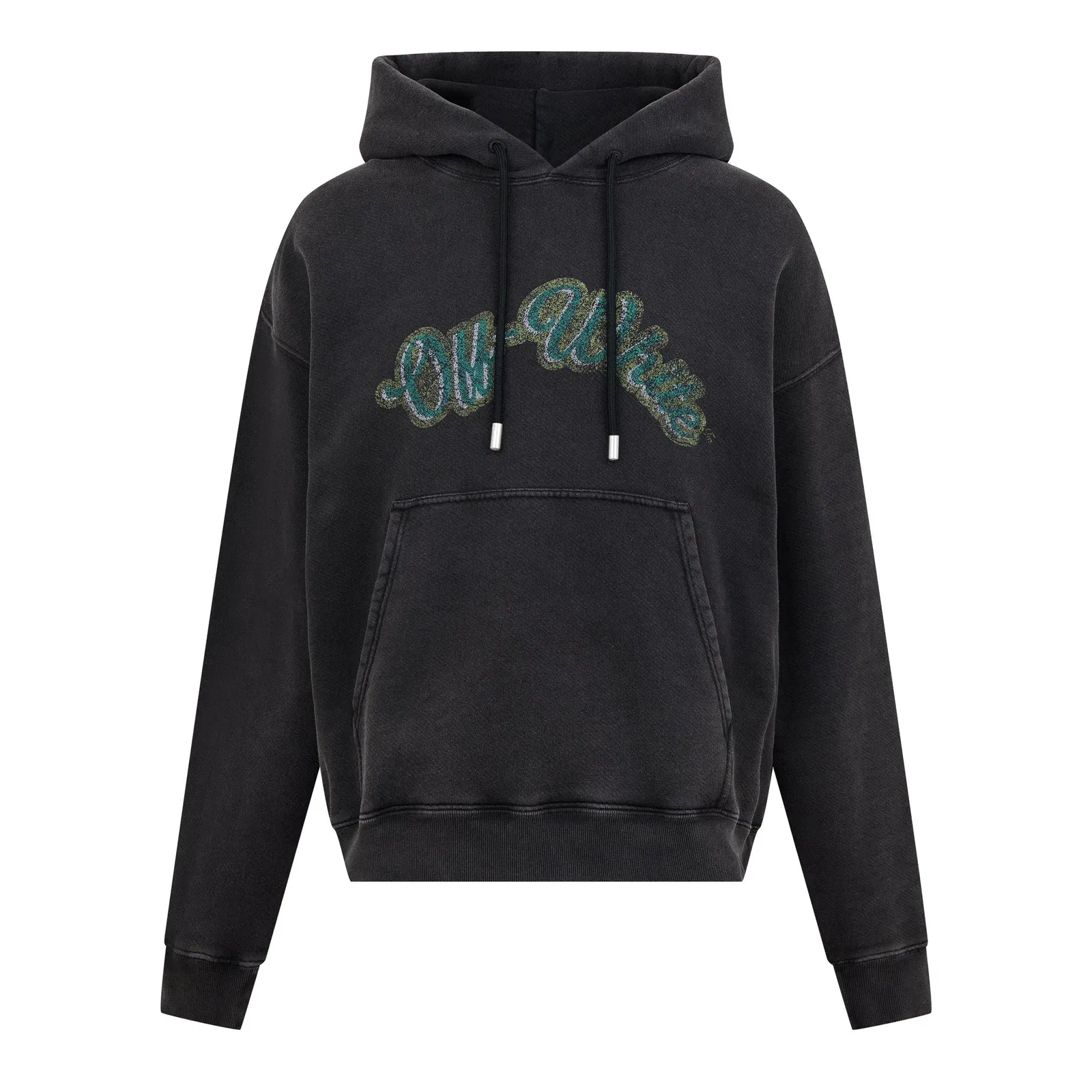 Bacchus Skate Distressed Print Cotton Long Sleeve Hoodie