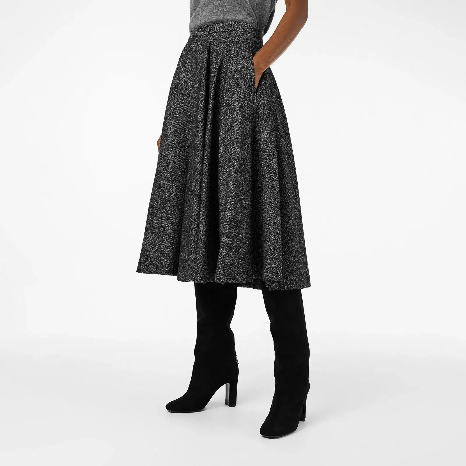 Mid-Calf Midi Skirt