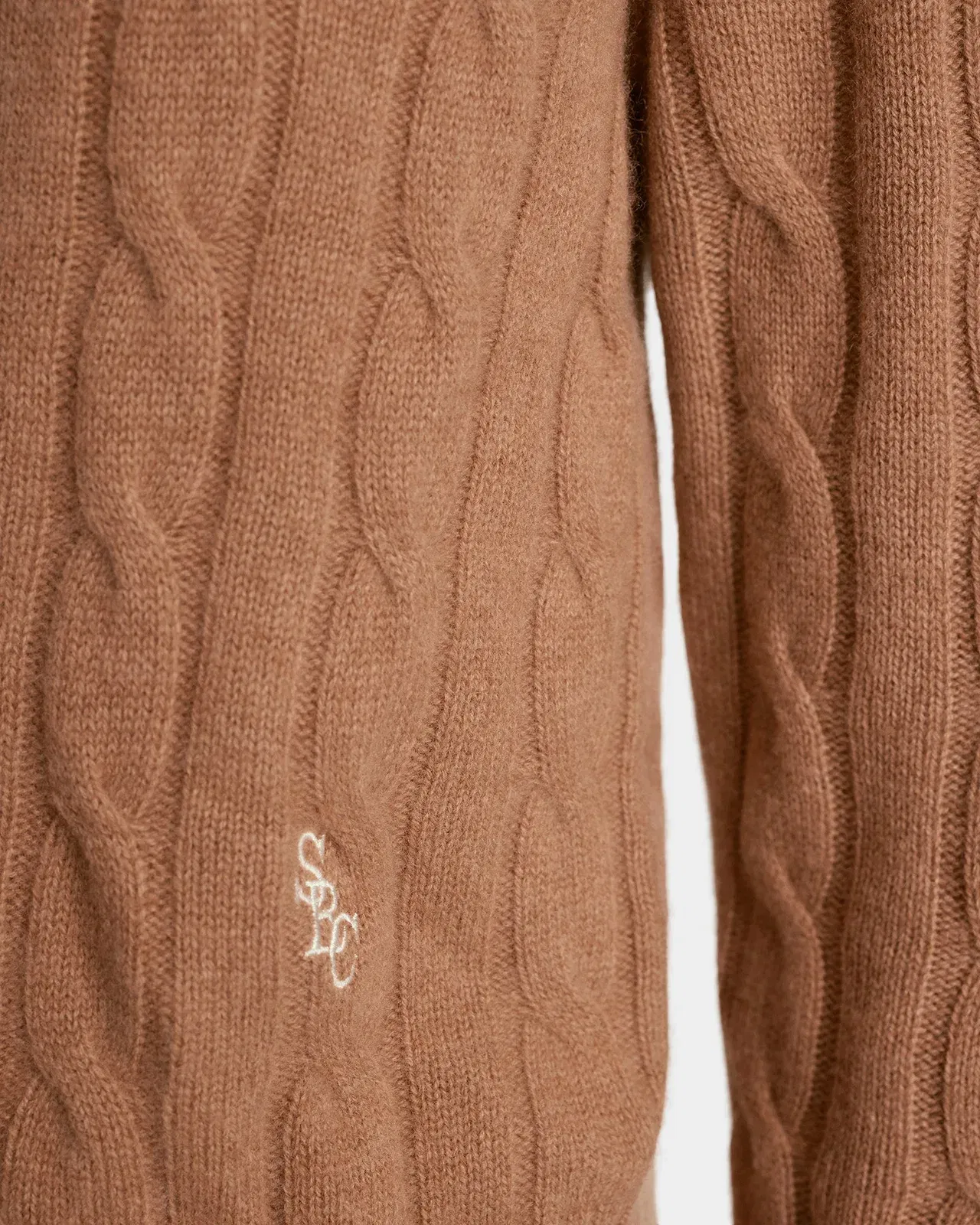 SRC Cableknit Cashmere Sweater - Camel