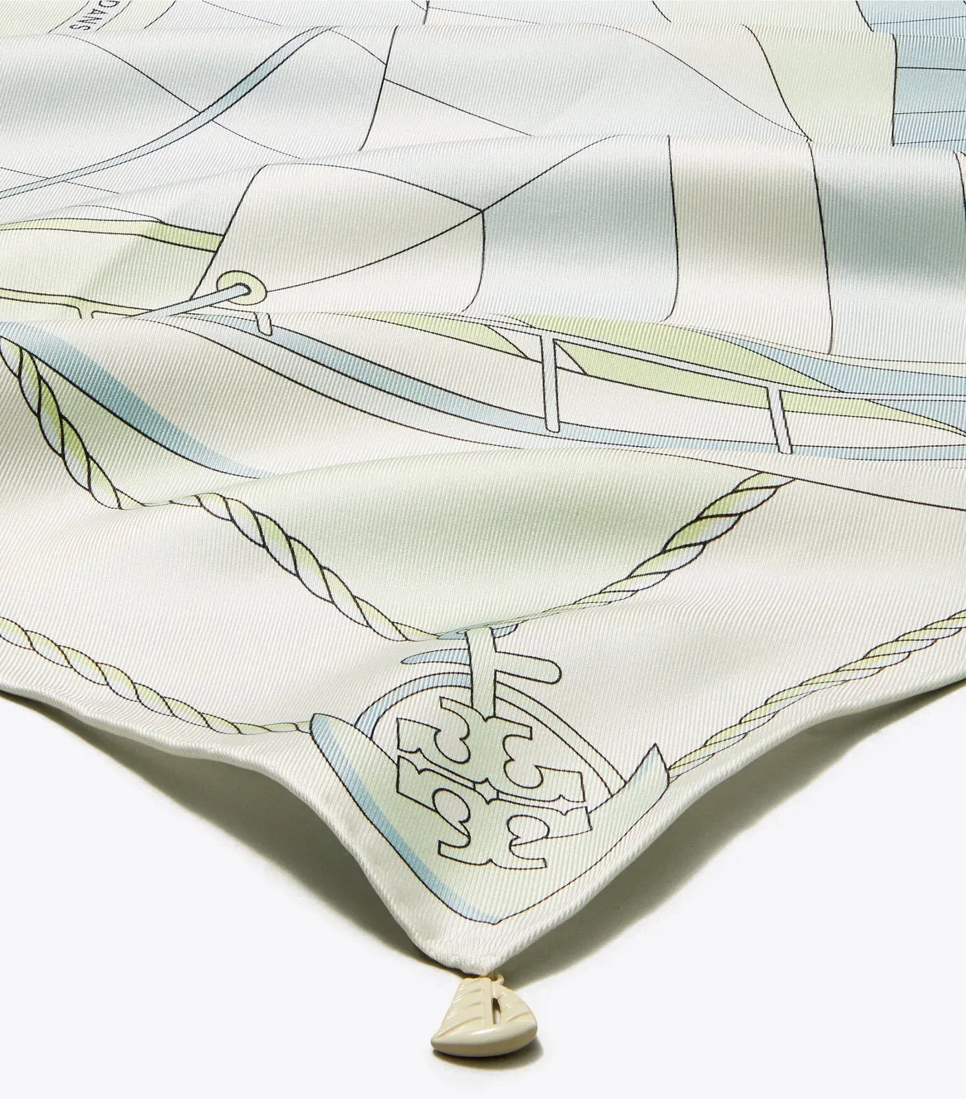 Sailboat Spiral Silk Square Scarf