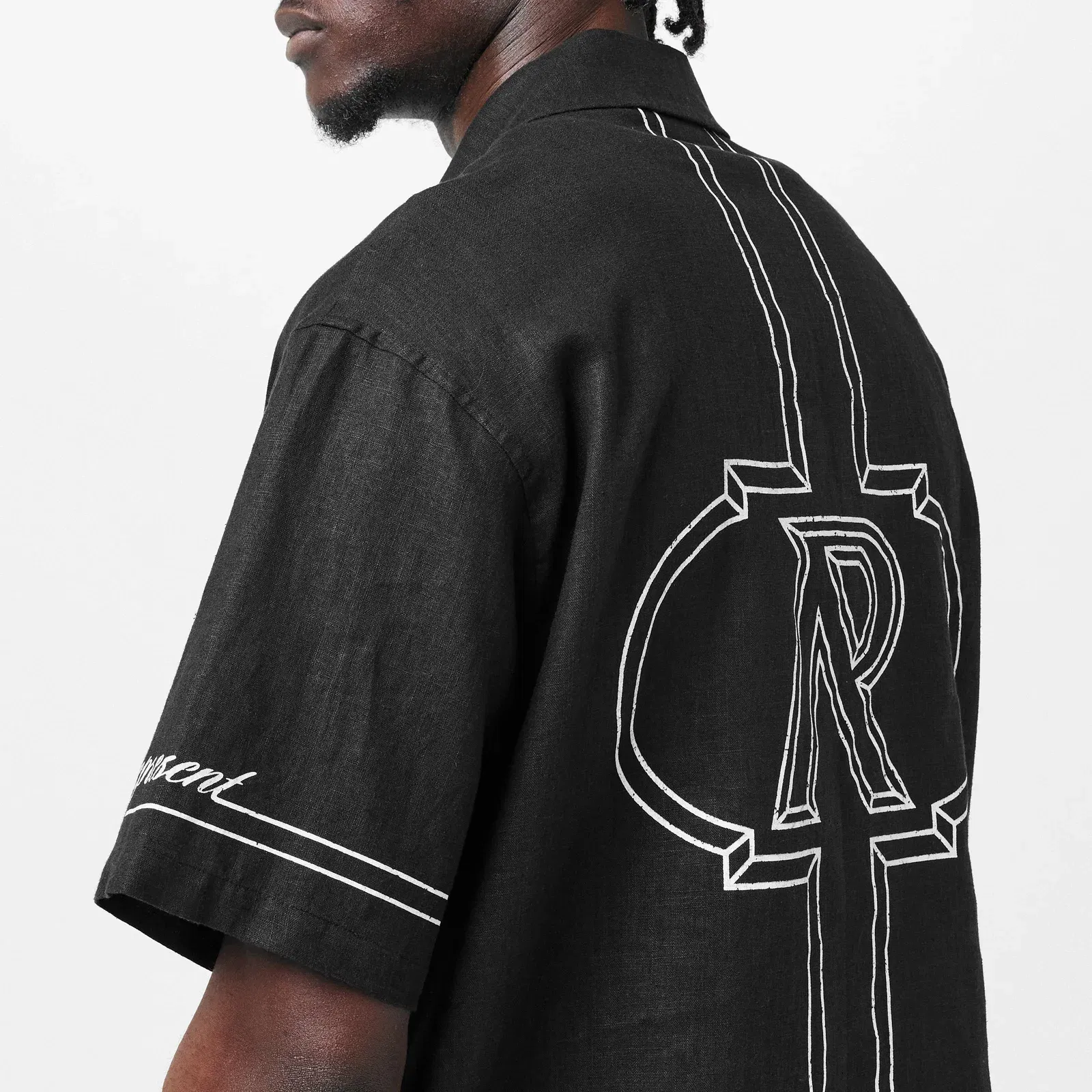 Border Short Sleeve Patterned Shirt