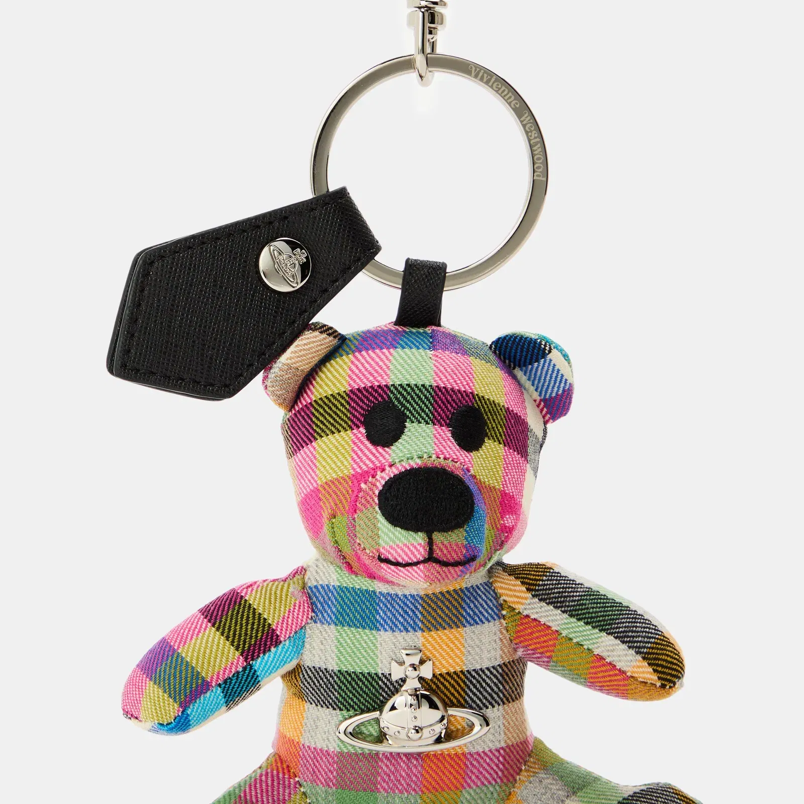 Viv Teddy Bear Metal Keyring
