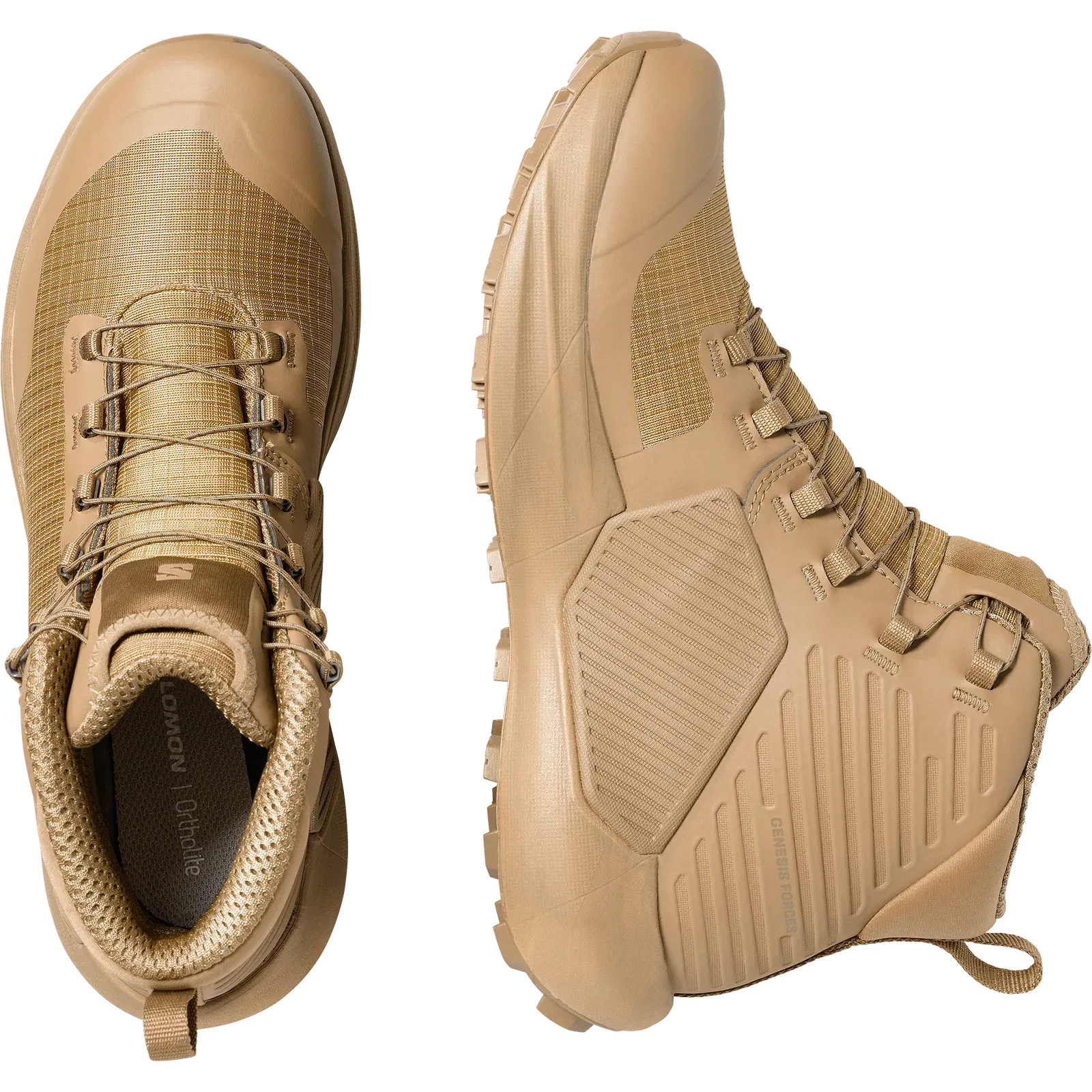 Salomon Genesis Forces Mid Forces Shoes Coyote Brown