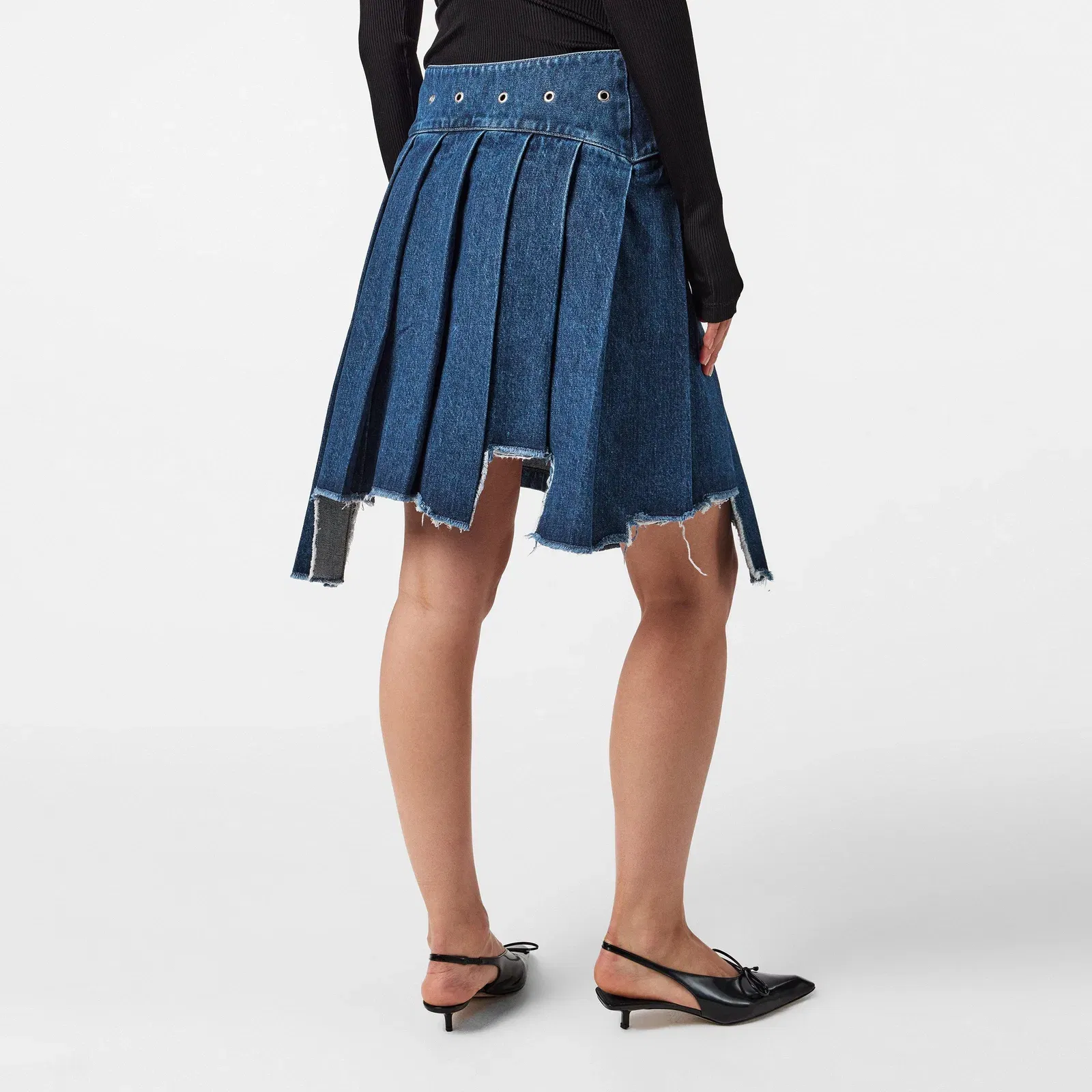 Structured Denim Skirt