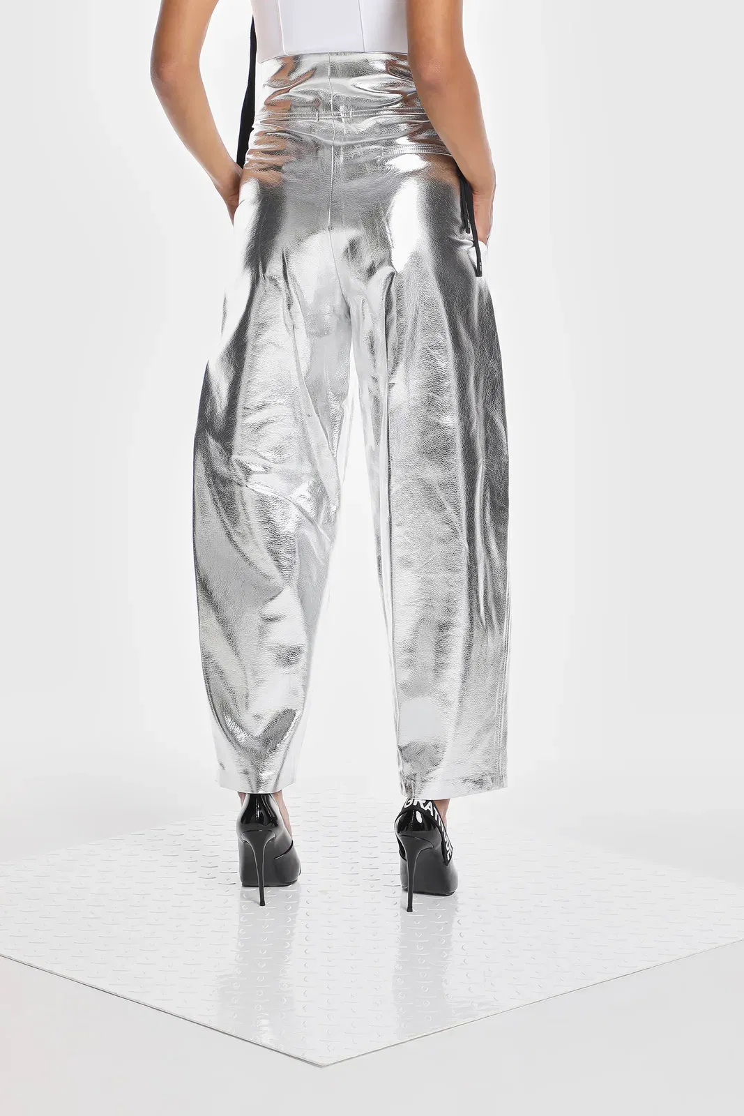 VEGAN LEATHER PARACHUTE PANTS