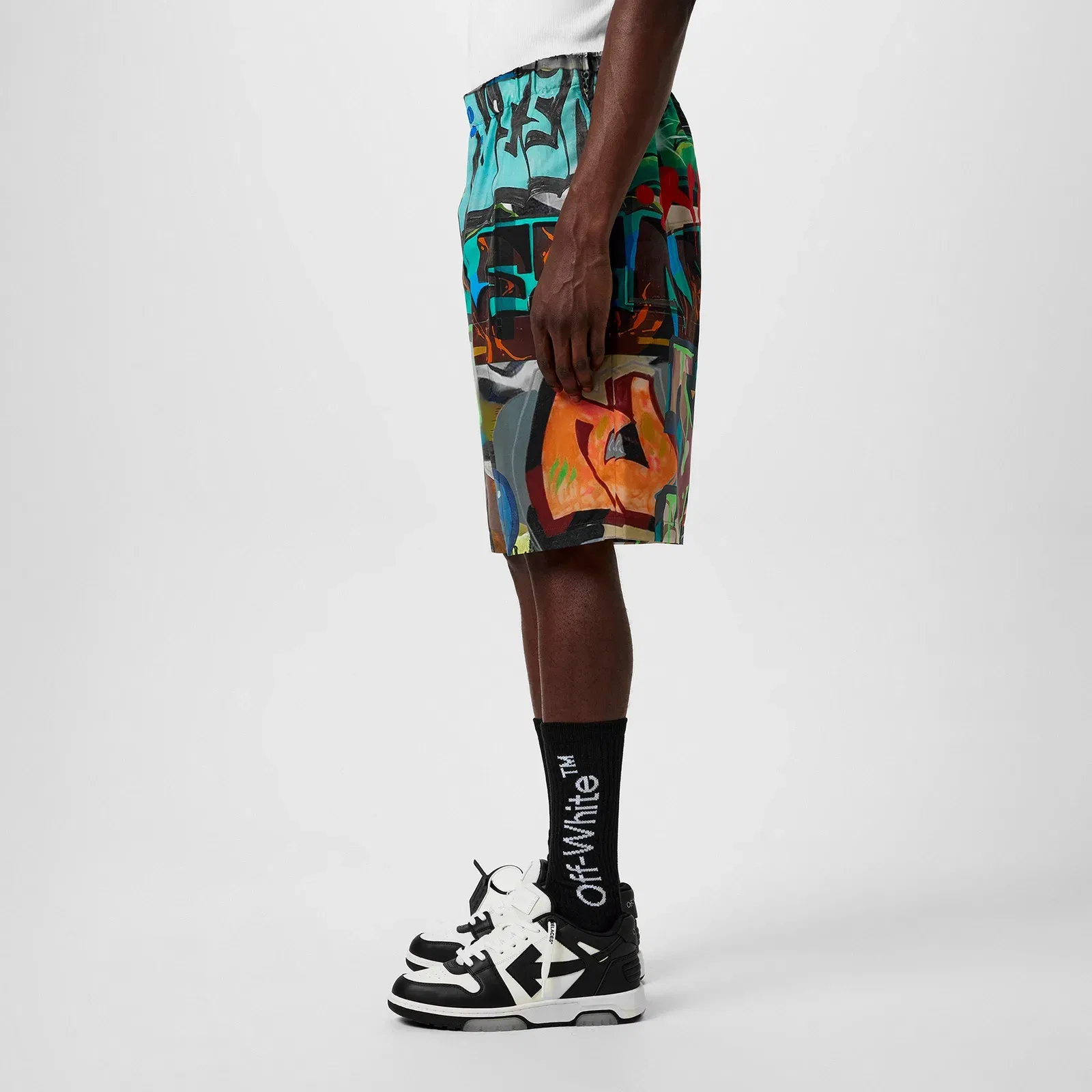 Graffiti All Over Print Bermuda Woven Tracksuit Shorts