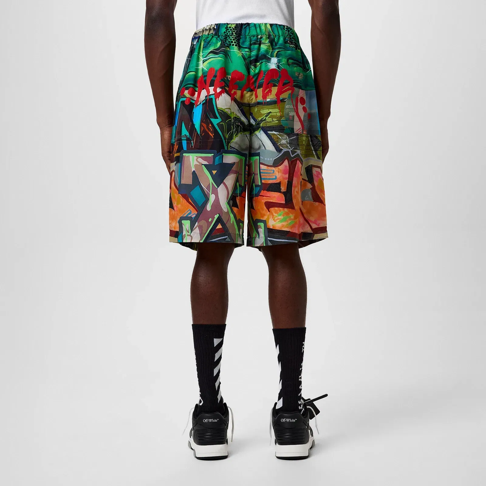 Graffiti All Over Print Bermuda Woven Tracksuit Shorts