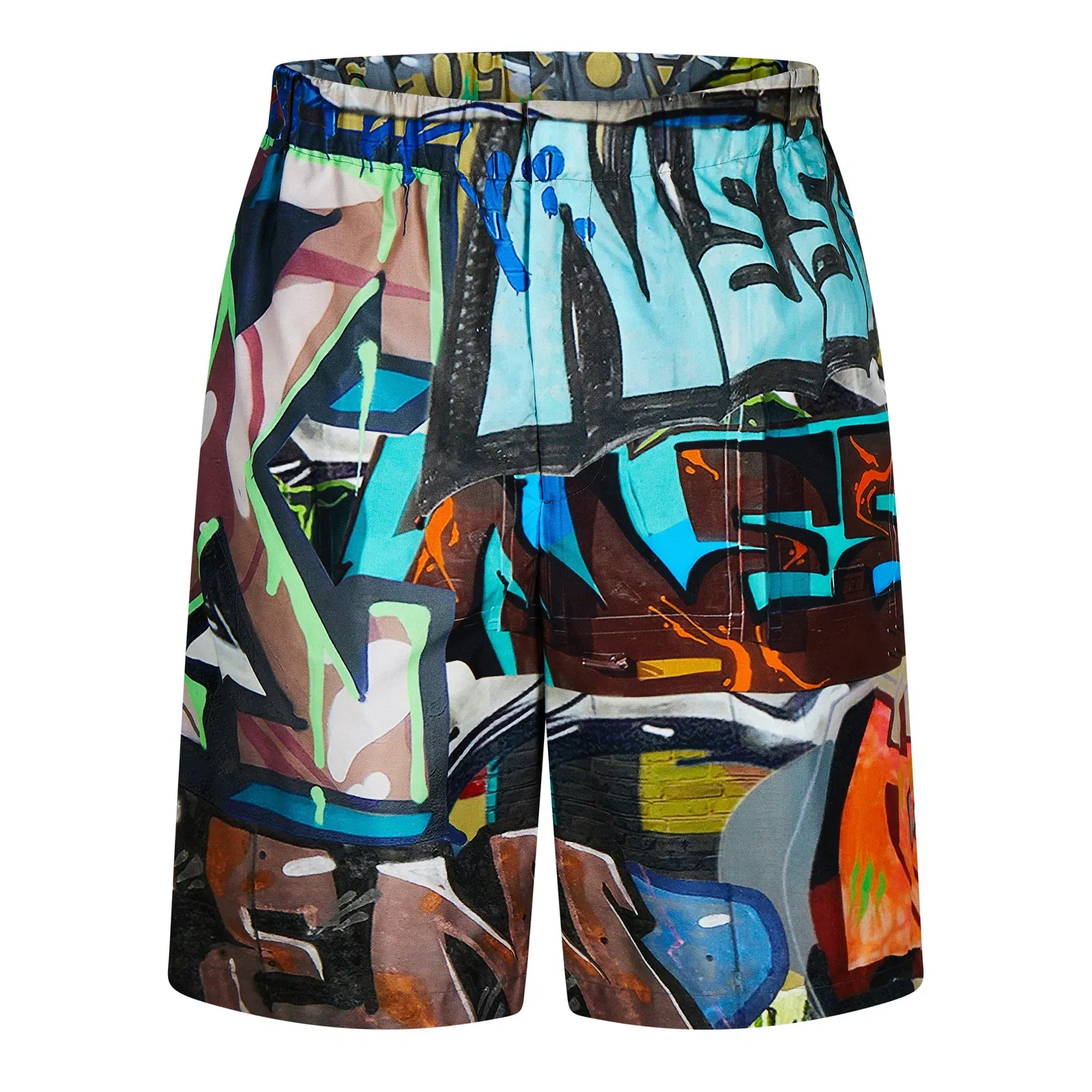 Graffiti All Over Print Bermuda Woven Tracksuit Shorts