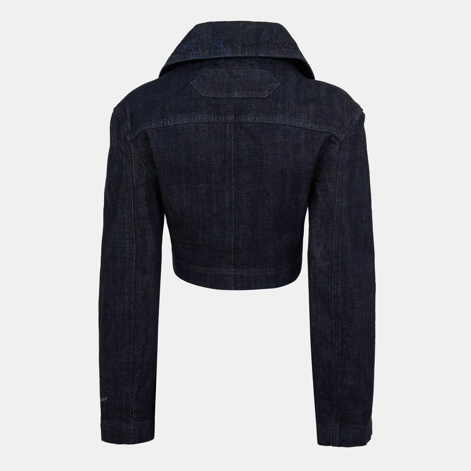 Marino Cotton Cropped Long Sleeve Denim Jacket