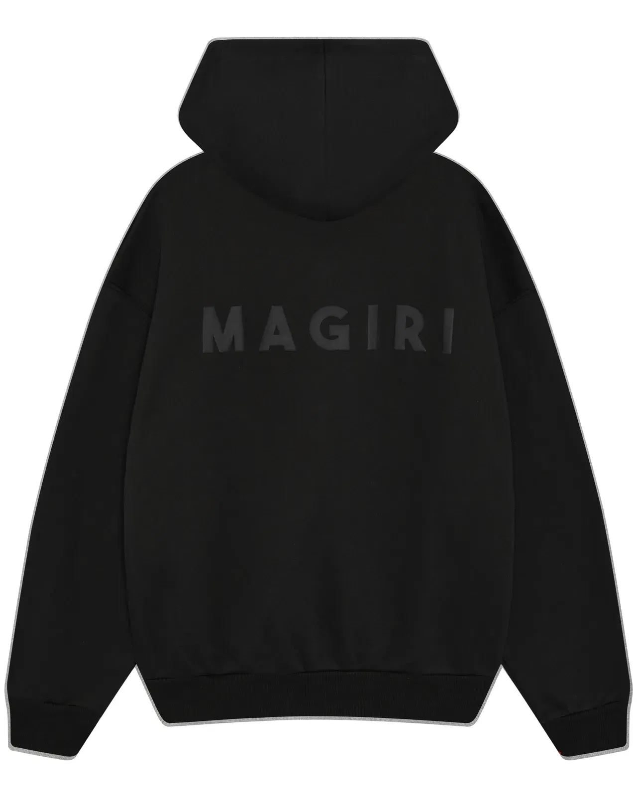 Magiri Core Puff Printed Hoodie in Black