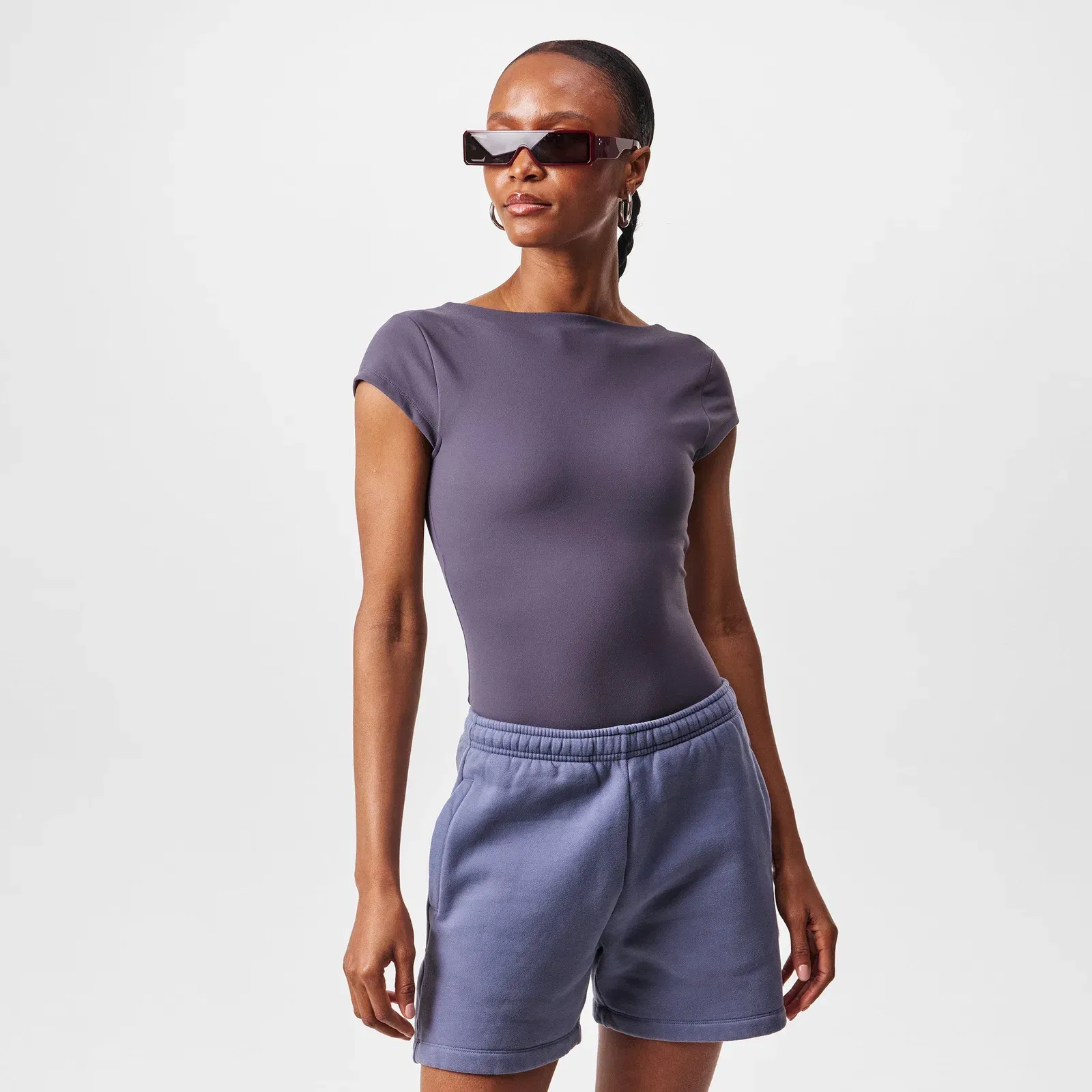 Cotton Short Sleeve Crew Neck Relaxed Fit Bodysuit
