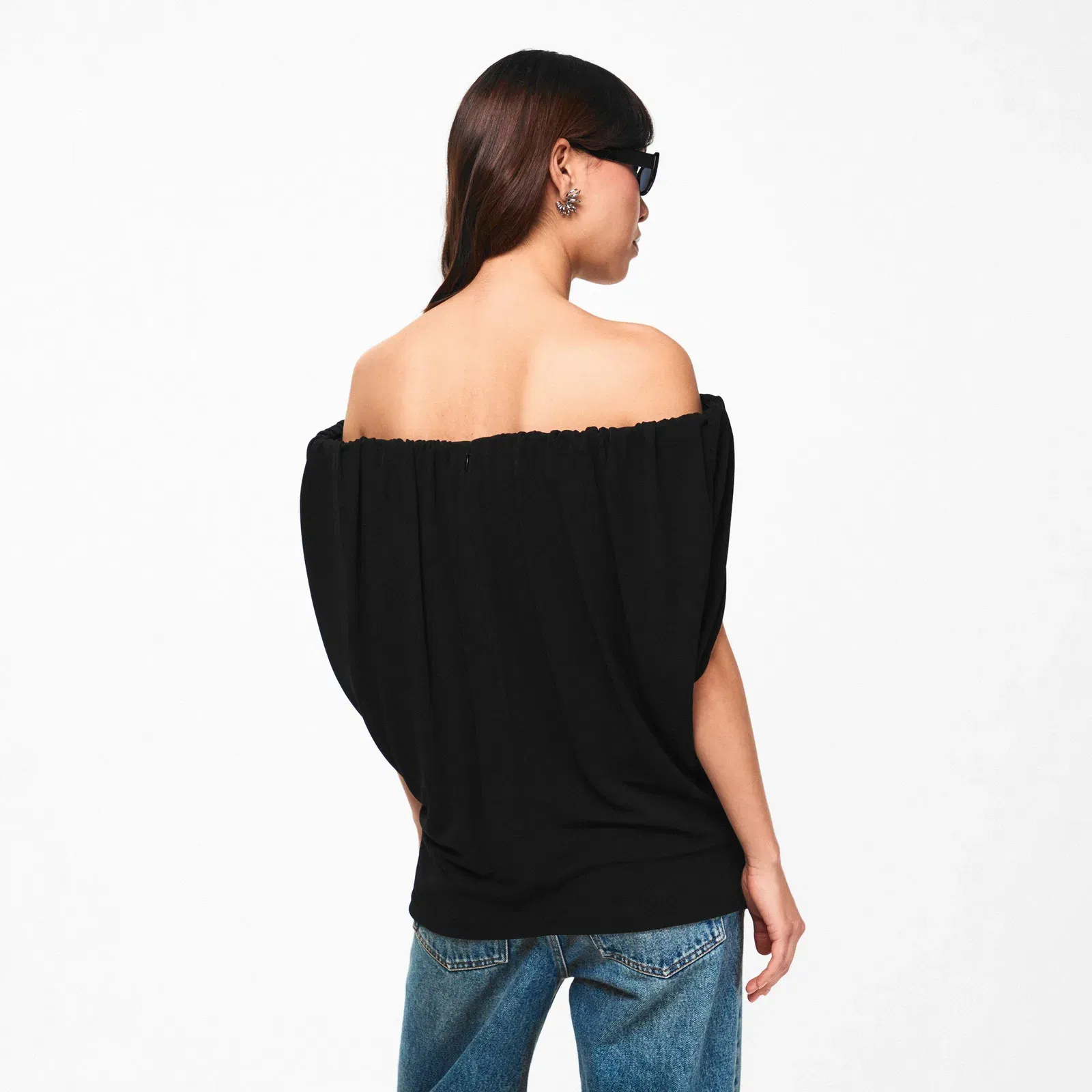 Crepe Off Shoulder Top