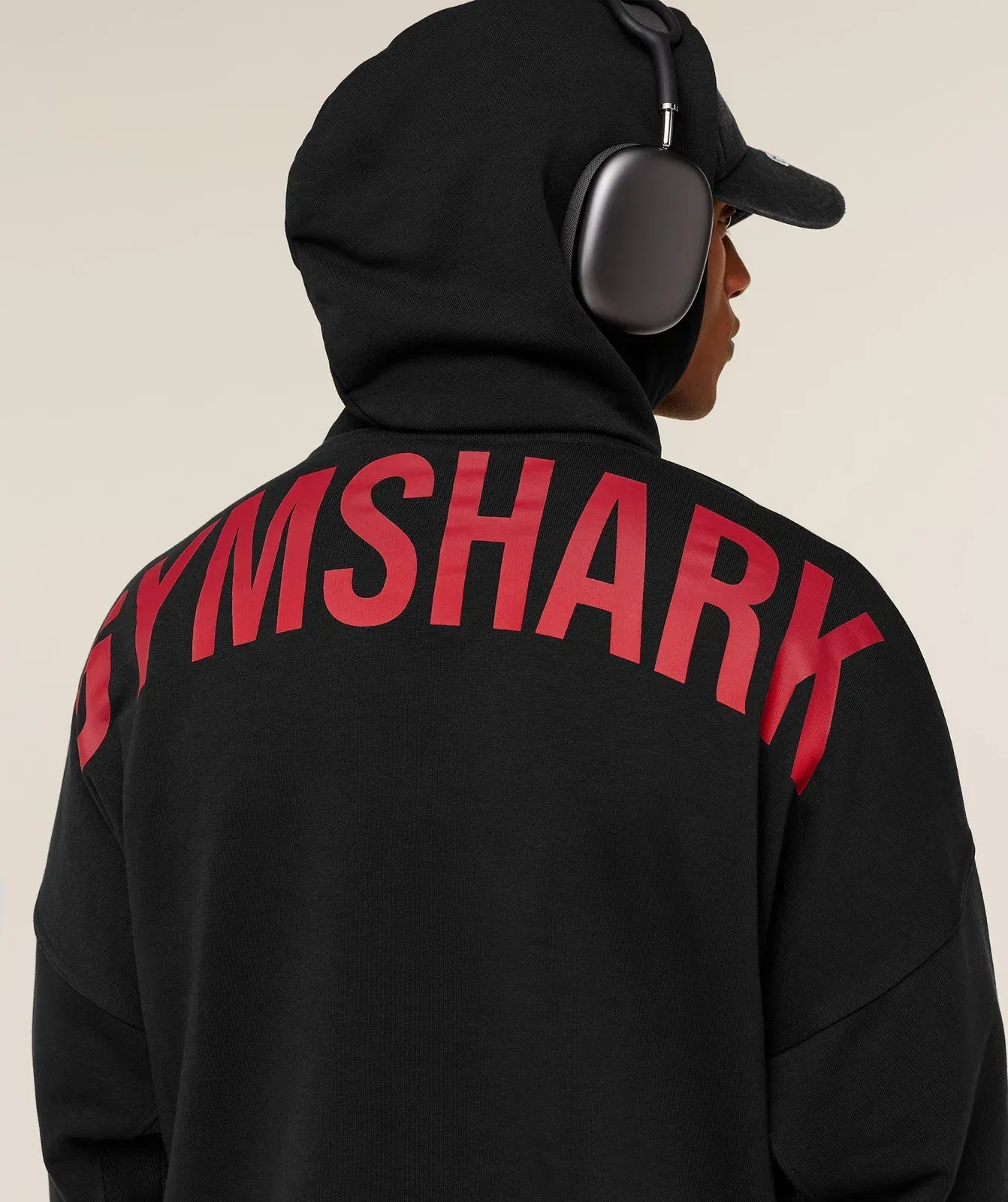 Gymshark Power Hoodie - Black/Conditioning Red