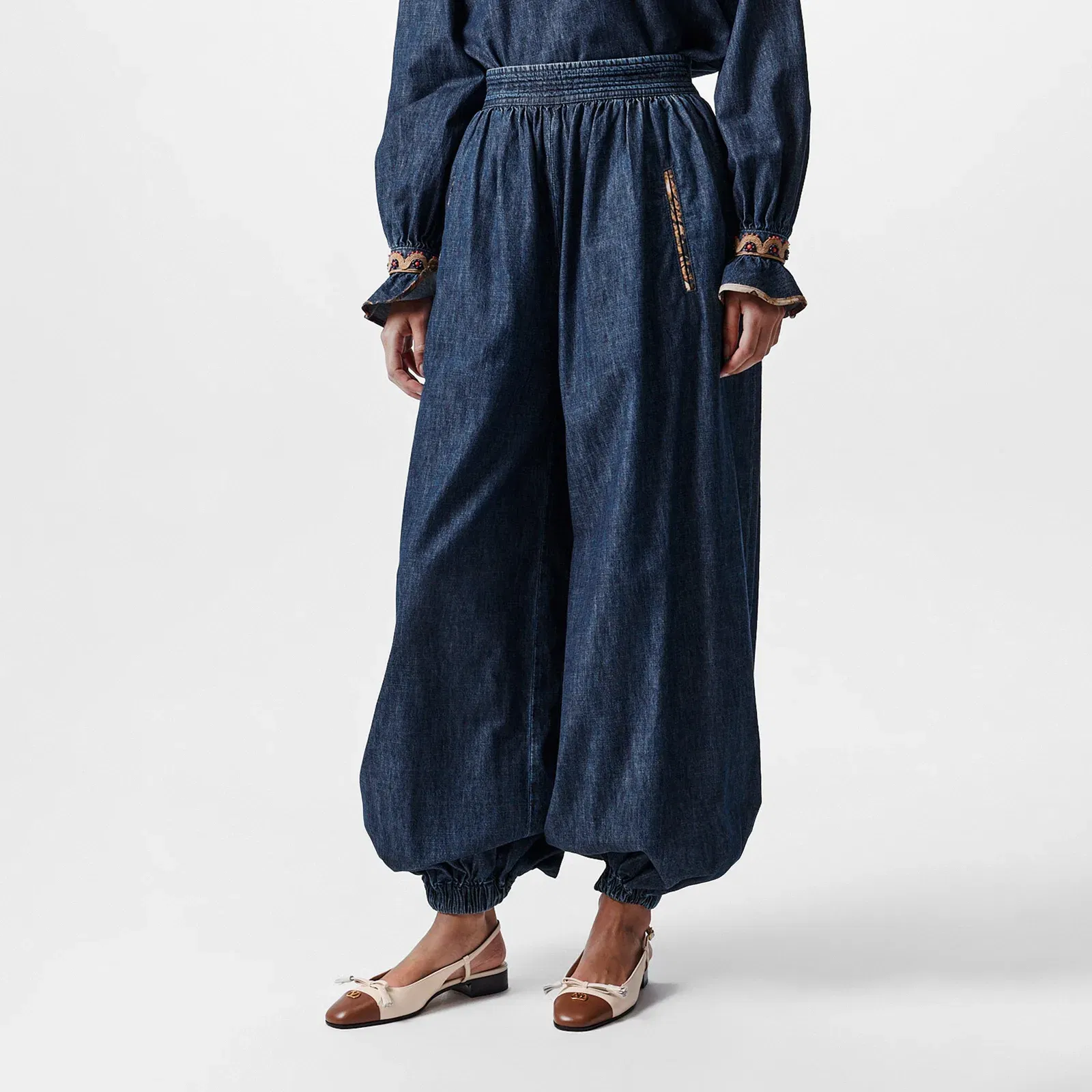 Val Denim Relaxed Fit Harem Trousers