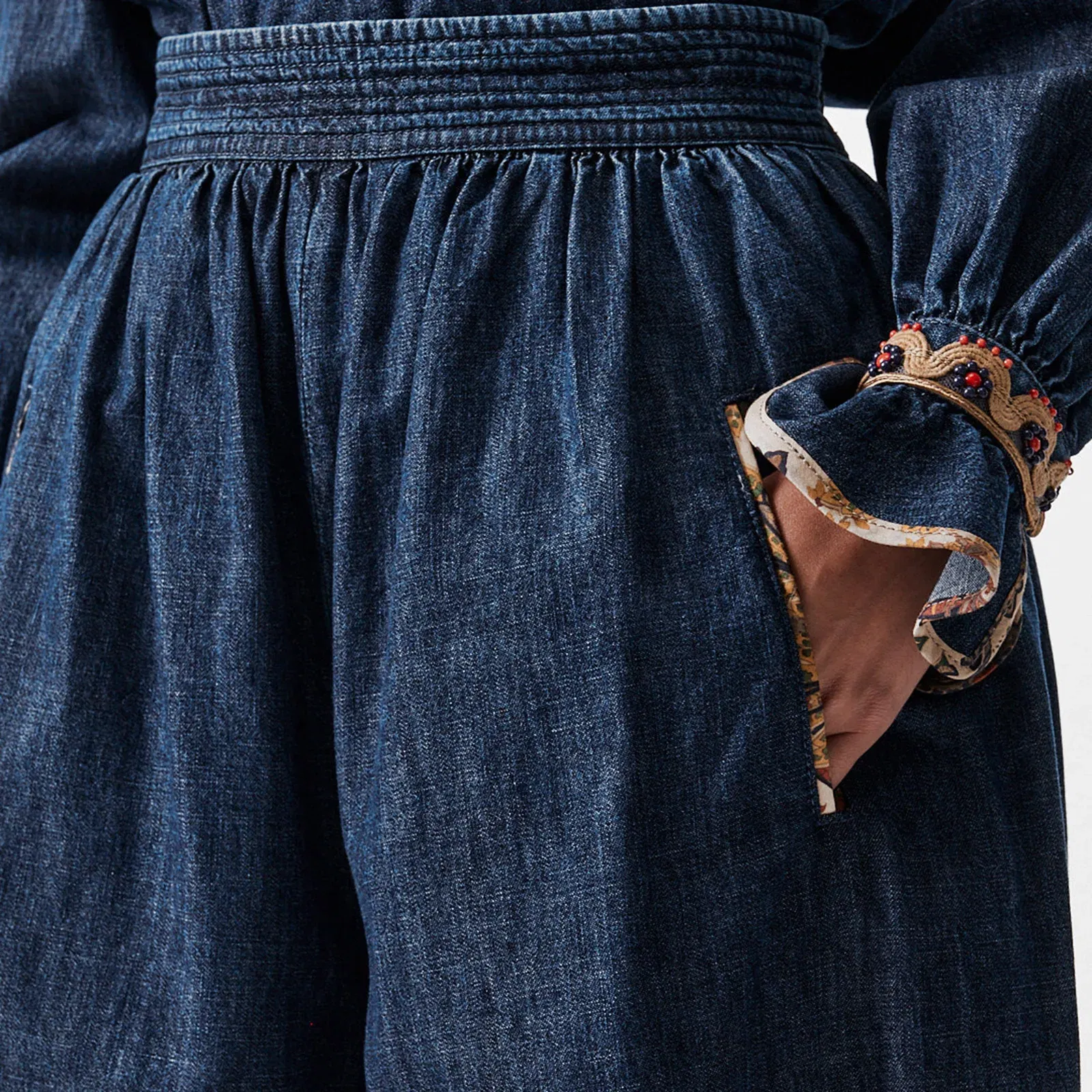 Val Denim Relaxed Fit Harem Trousers