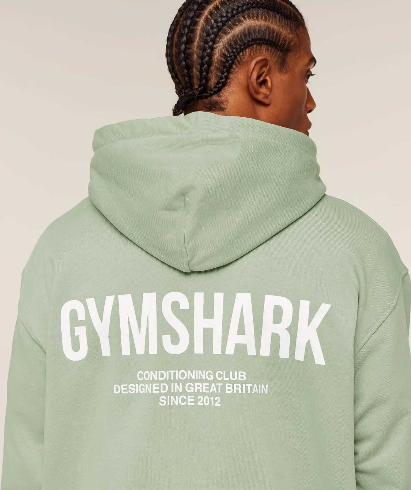 Gymshark Conditioning Club Hoodie - GS HAZE GREEN/GS WHITE