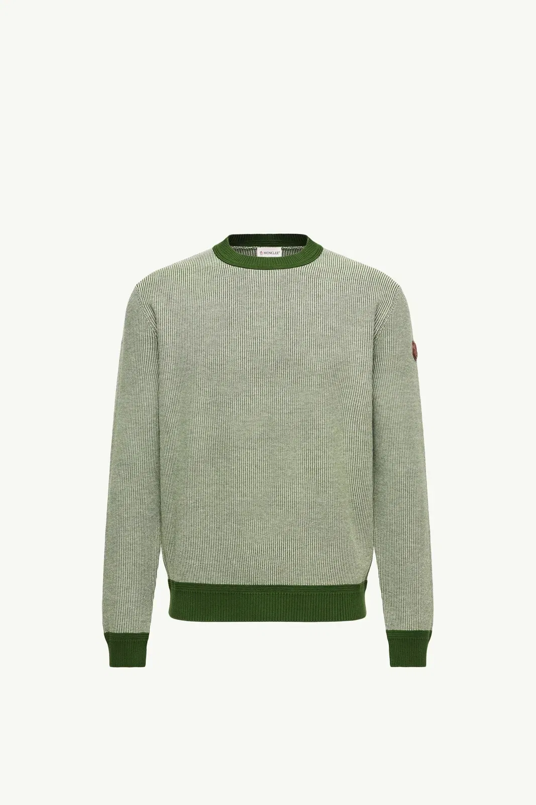 Moncler Leather Logo Cotton Sweater Dark Green Dark Green