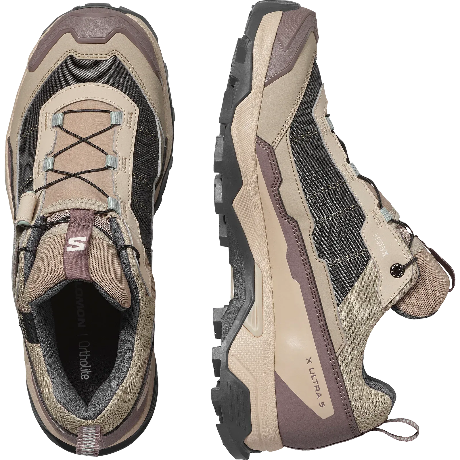 Salomon X Ultra 5 Gore-Tex Hiking & Backpacking Shoes Womens Desert Tan