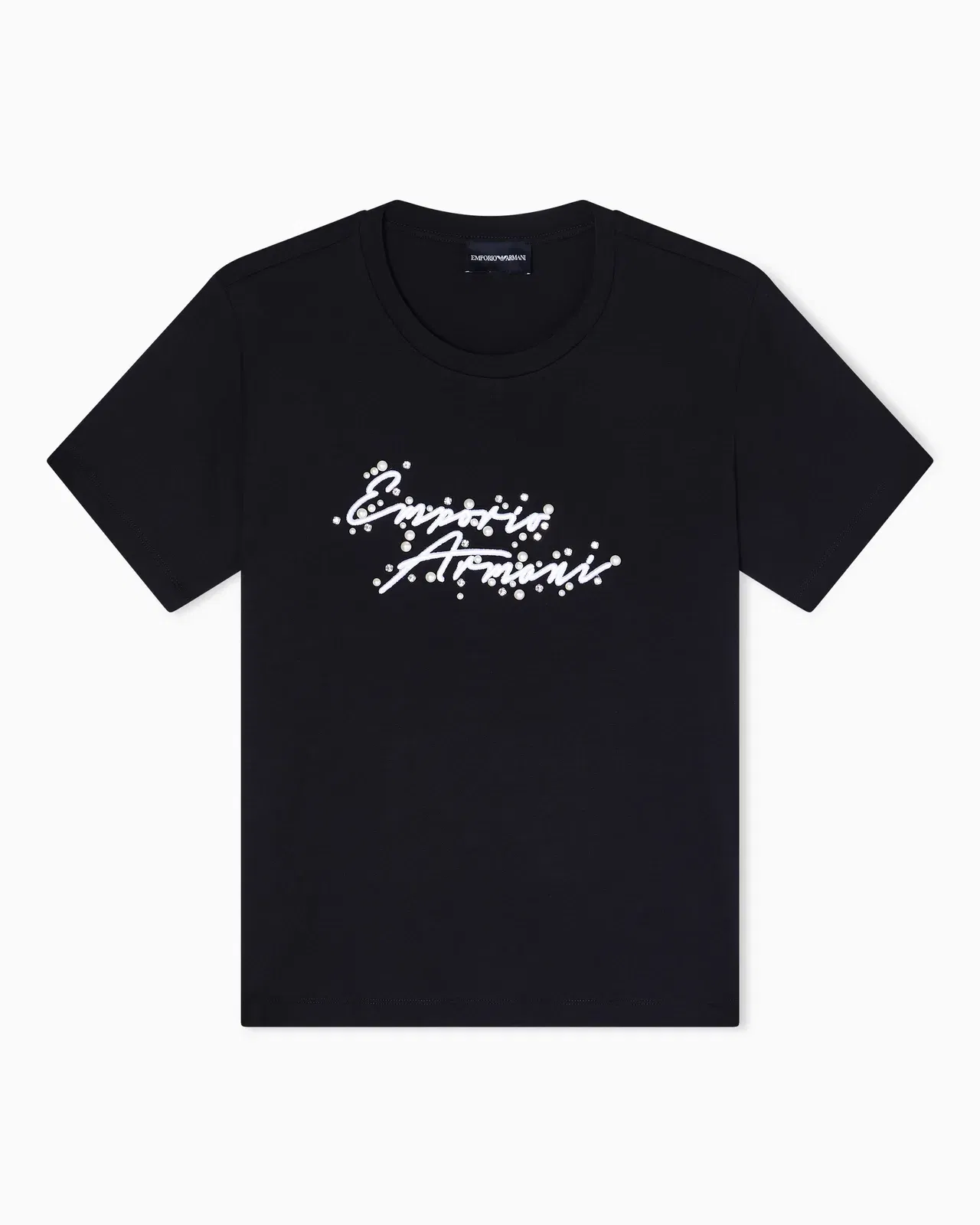 Emporio Armani jersey T-shirt with logo embroidery