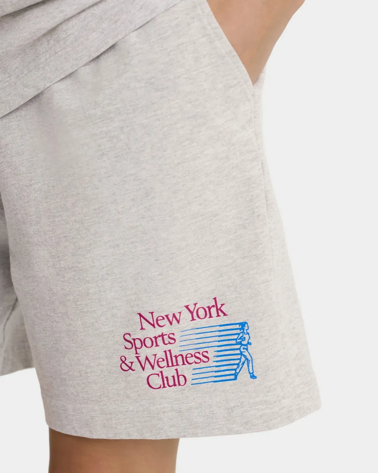 NY Motion Gym Short - Heather Gray/Berry/Azure