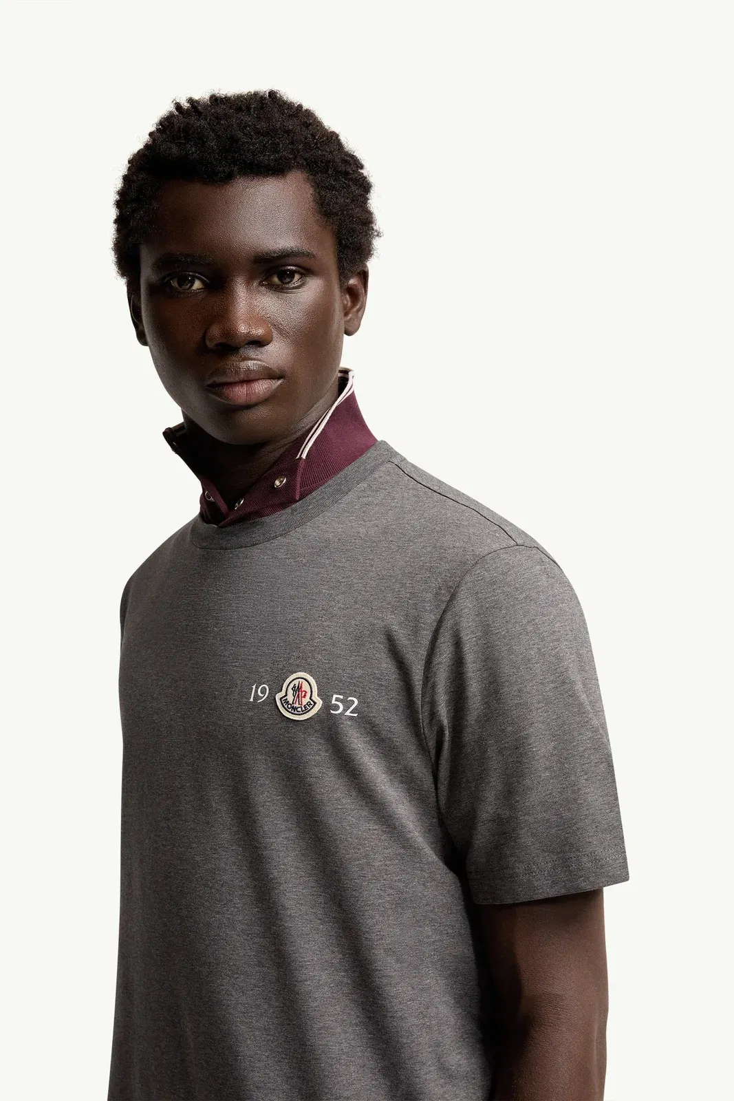 Moncler Logo Cotton T-Shirt Dark Grey Dark Grey