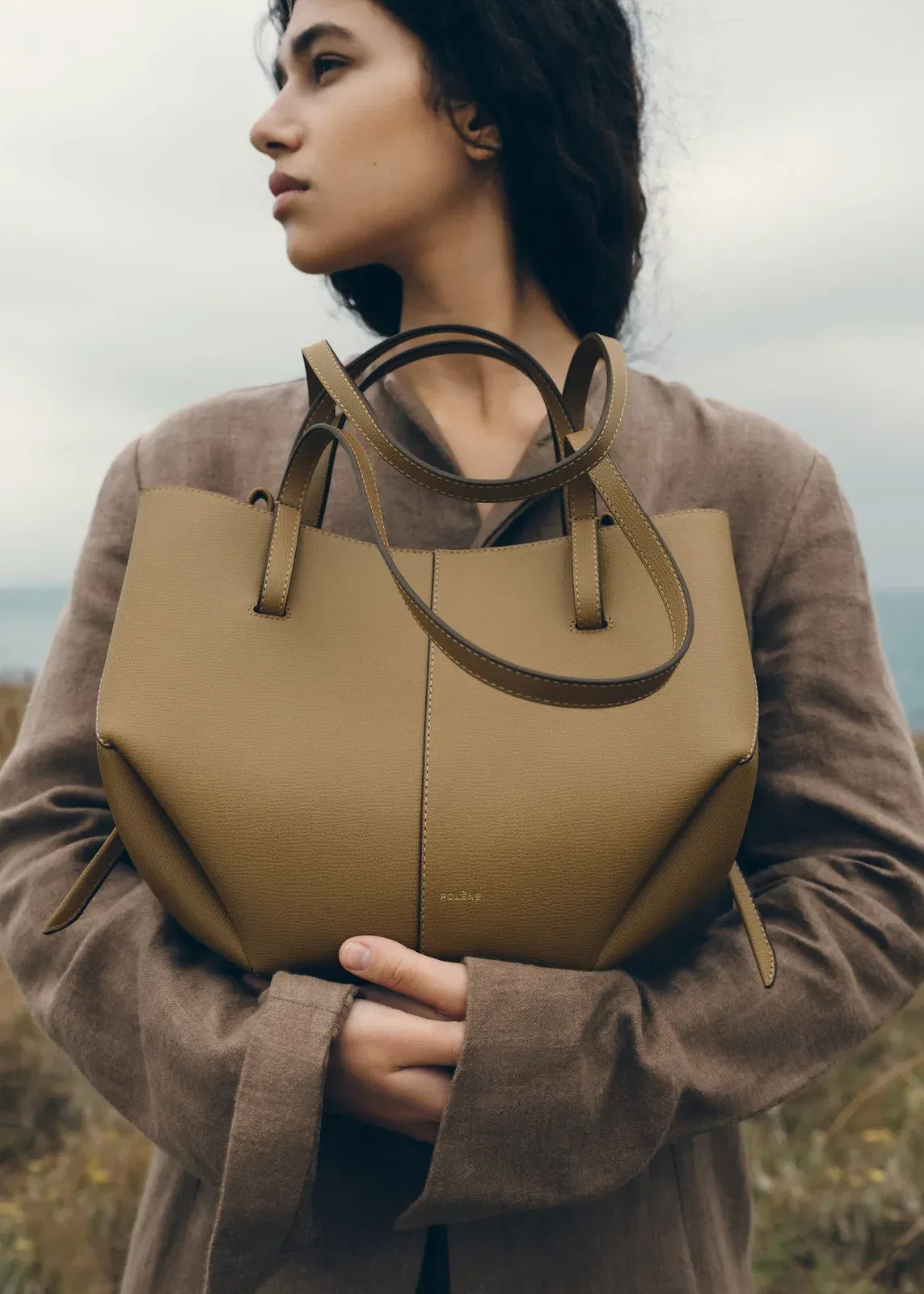 Polene Cyme Mini Textured Smoky Olive