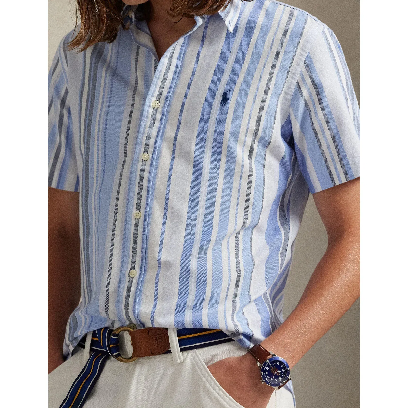 Custom Fit Striped Oxford Shirt