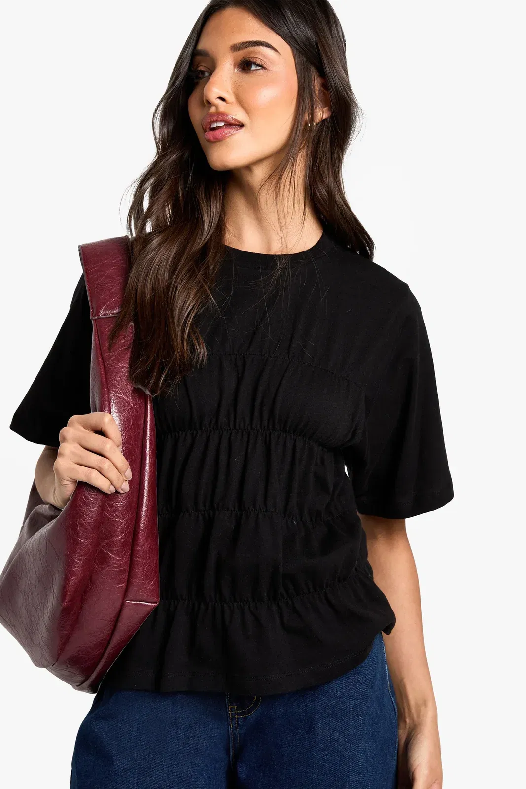 Shirred Cap Sleeve Top